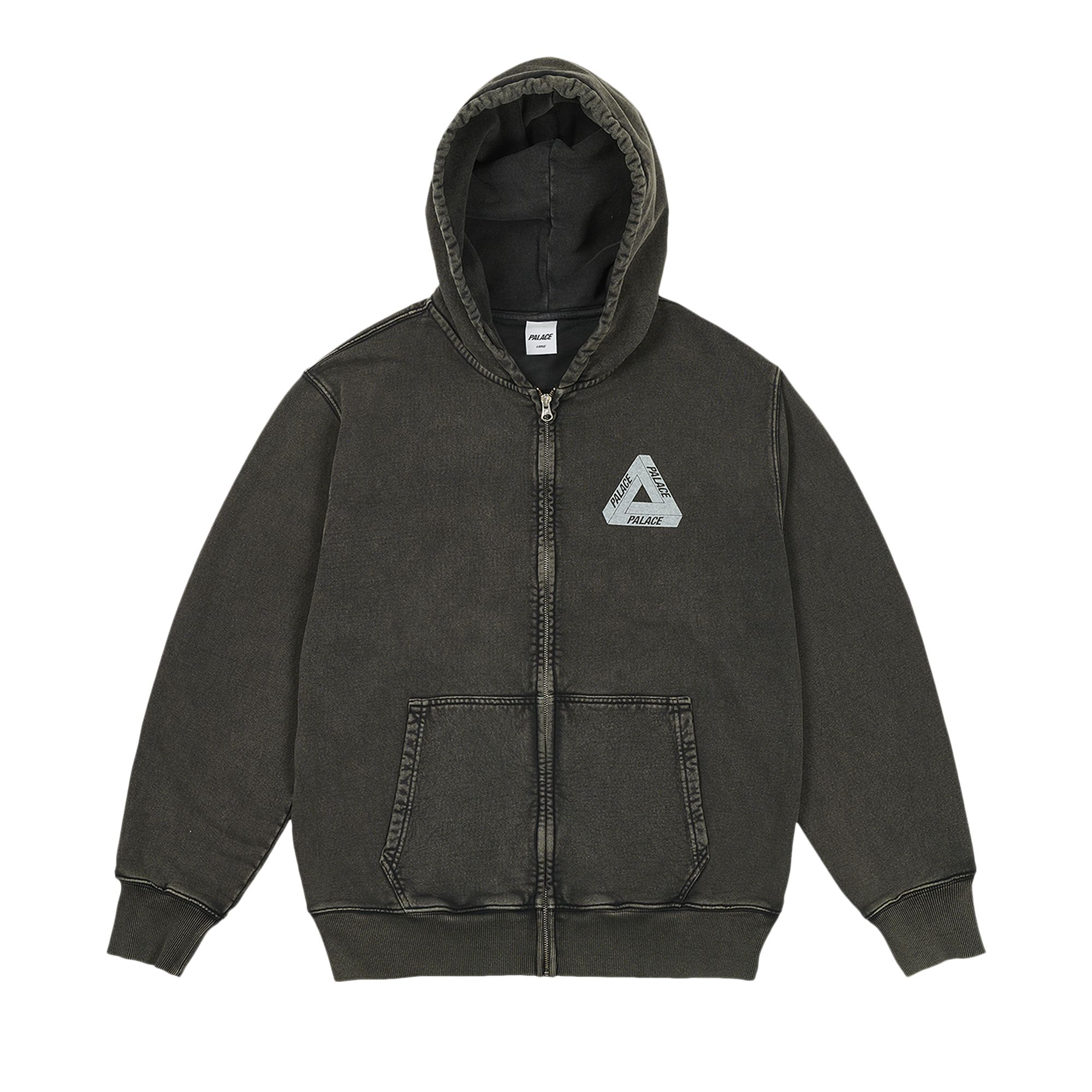 Palace Pigment Wash Tri-Ferg Hood 'Black' | Men's Size 2XL