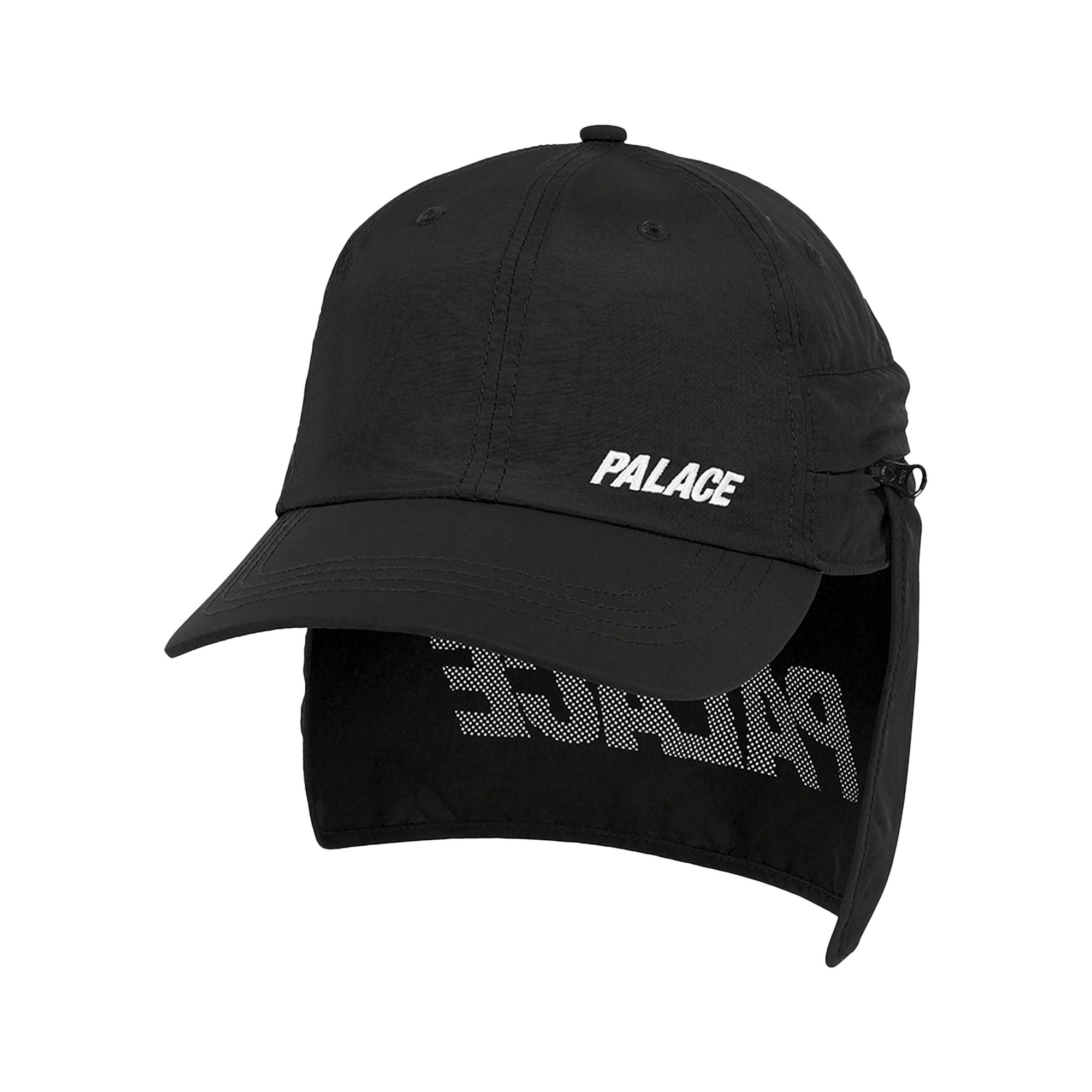 Pre-owned Palace Font Shell Neck Saver 6-panel 'black' | Men's Size L/xl