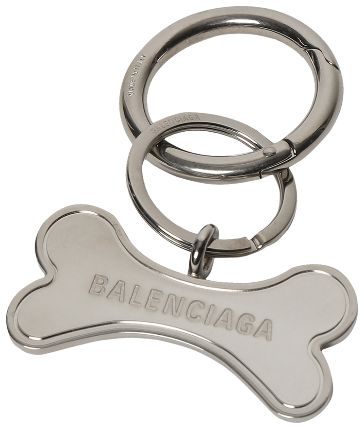Buy Balenciaga Pet Keyring Silver 637480 TZ8ZI 0668 GOAT UK