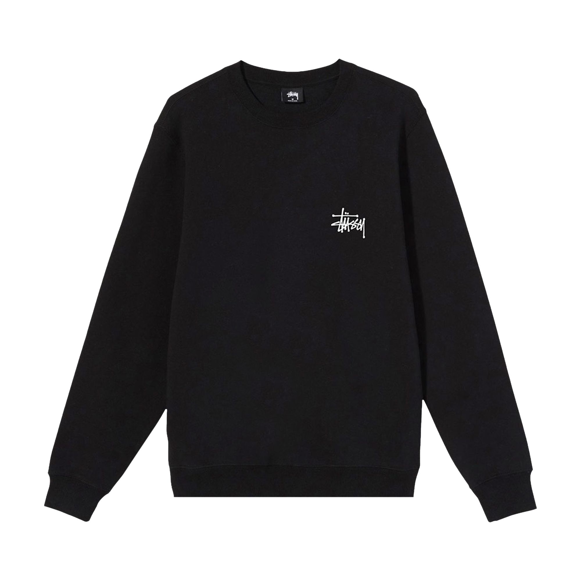 Stussy Basic Crew 'Black' | Men's Size S