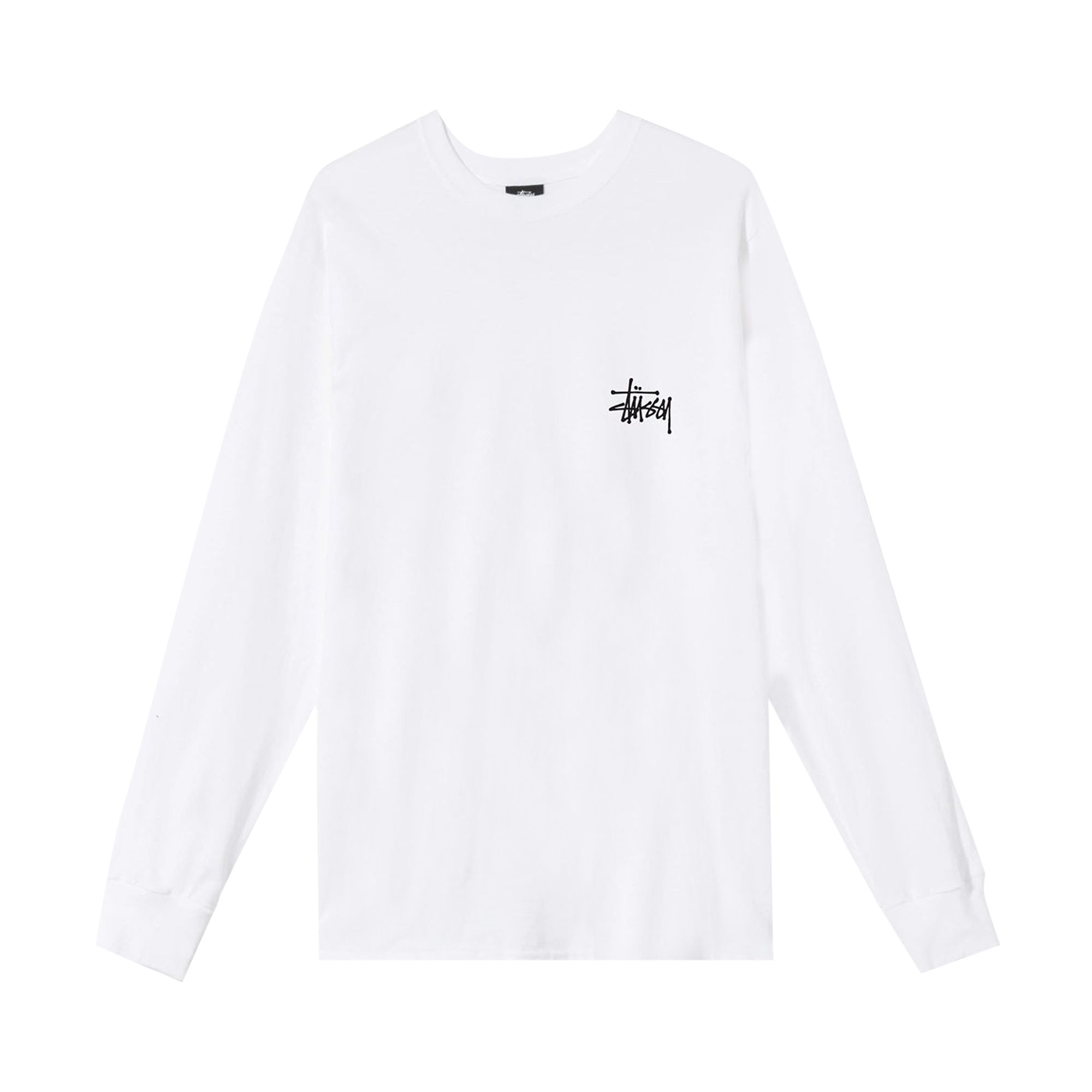 Stussy Basic Long-Sleeve Tee 'White' | Men's Size 2XL