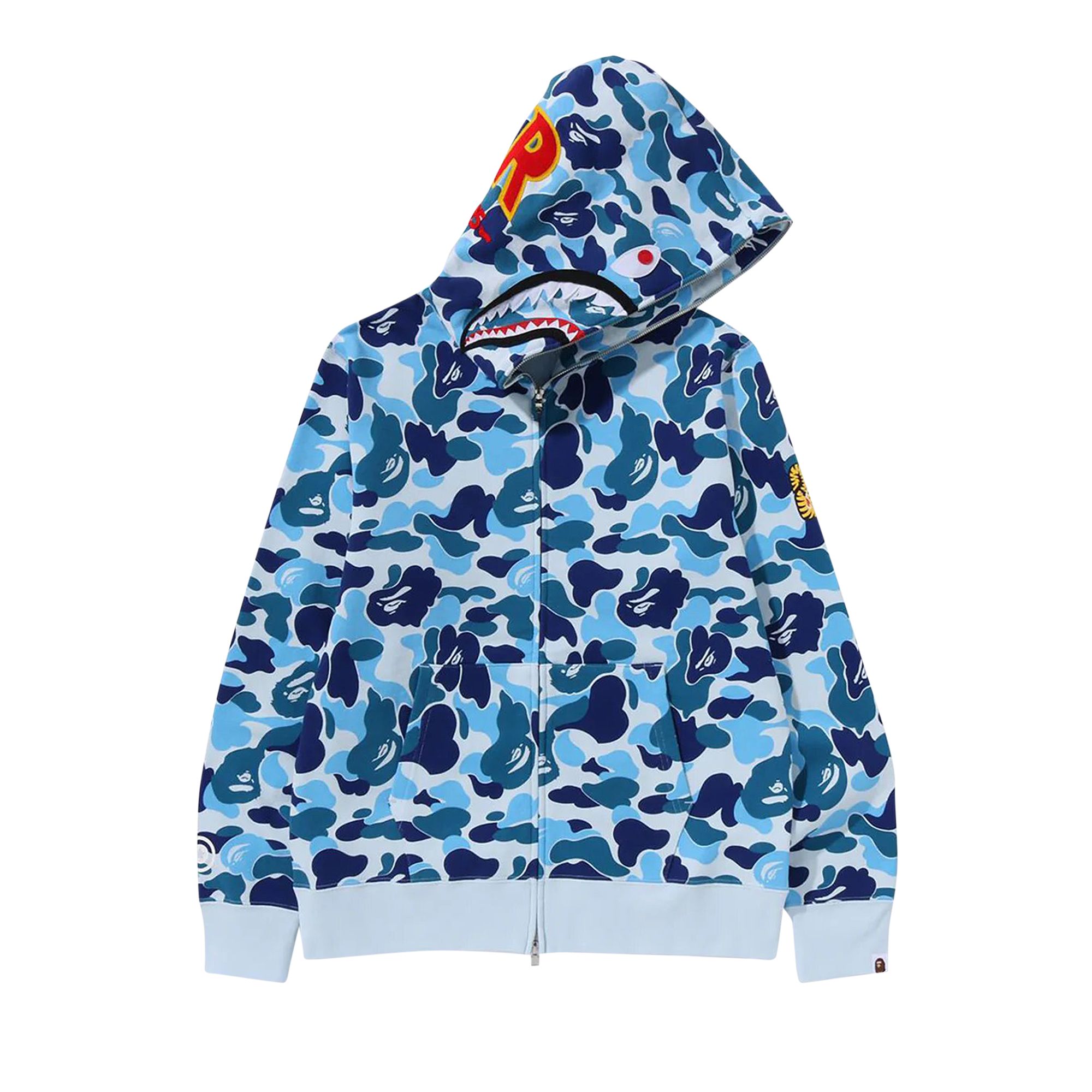 BAPE BAPE ABC CAMO SHARK FULL ZIP HOODIE 'BLUE'