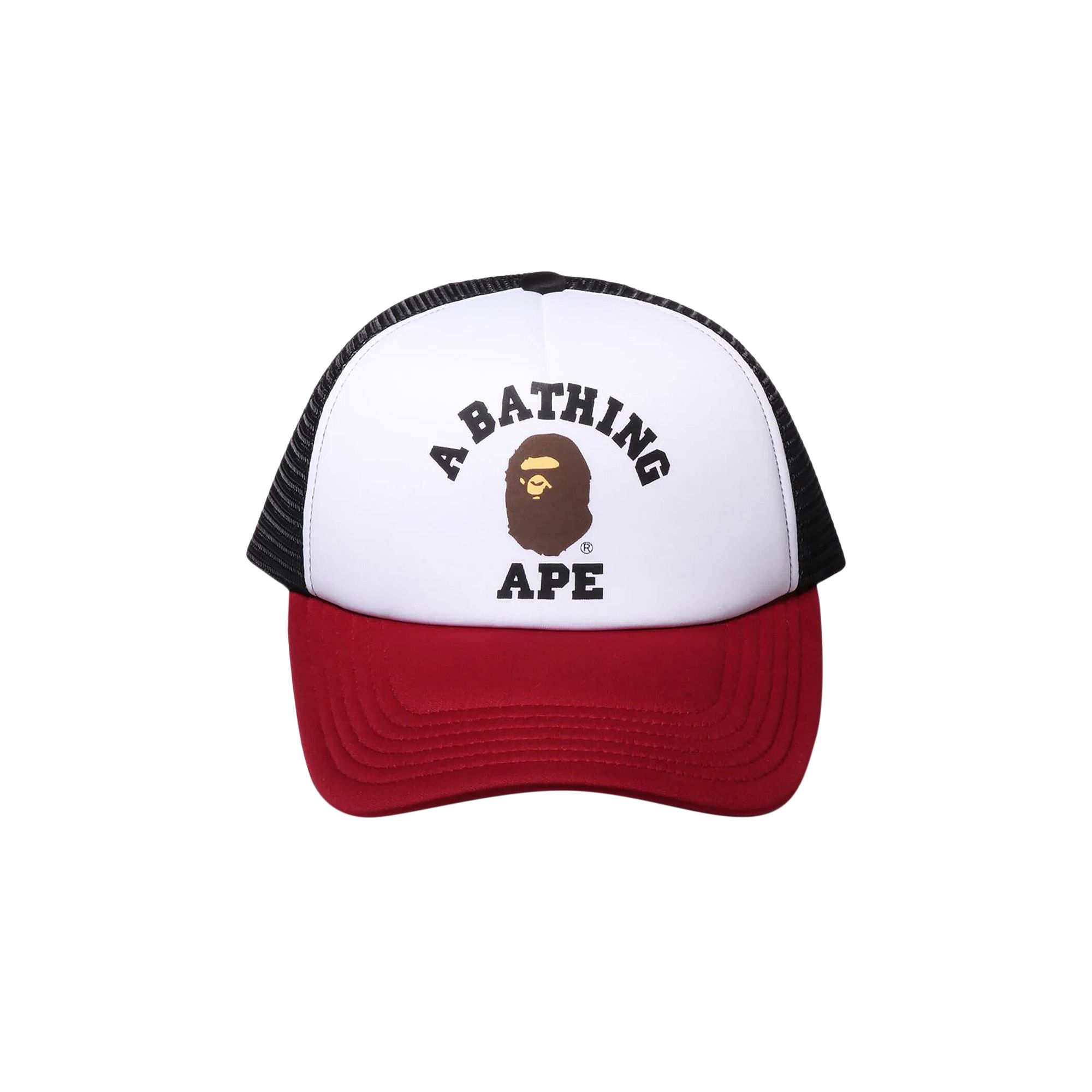 Pre-owned Bape College Mesh Cap 'burgundy' | Red | Men's Size Onesize