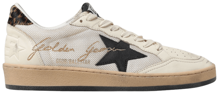 Golden Goose Wmns Ball Star Beige Cream Leopard