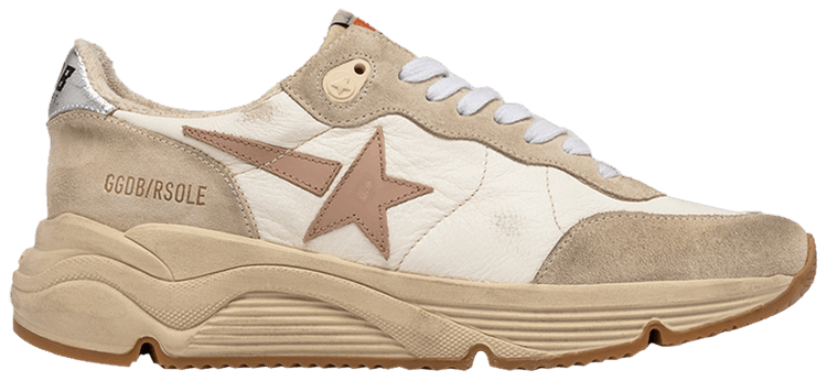 Golden Goose Wmns Running Sole 'White Seed Pearl Silver'