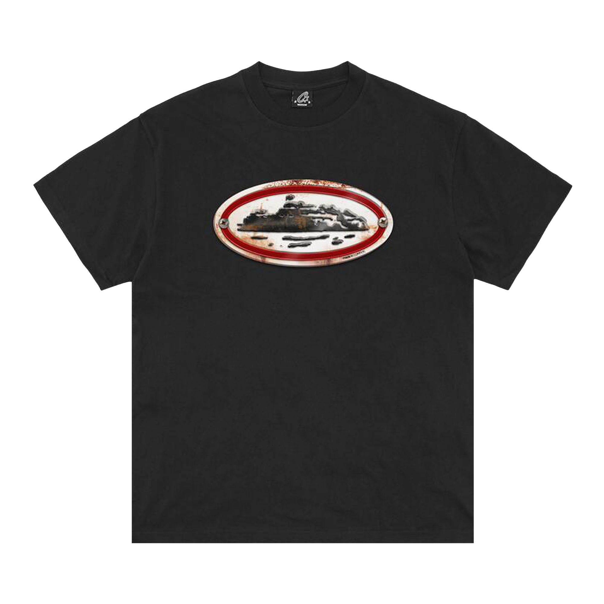 Pre-owned Corteiz Rusty Alcatraz Tee *new Blank* 'black'