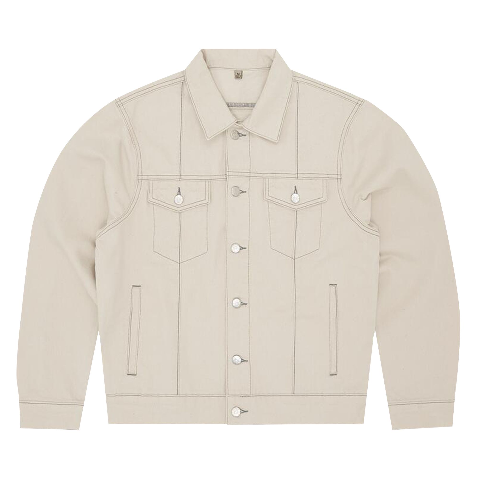 Pre-owned Corteiz C-star Denim Trucker Jacket 'natural' | Cream | Men's Size M
