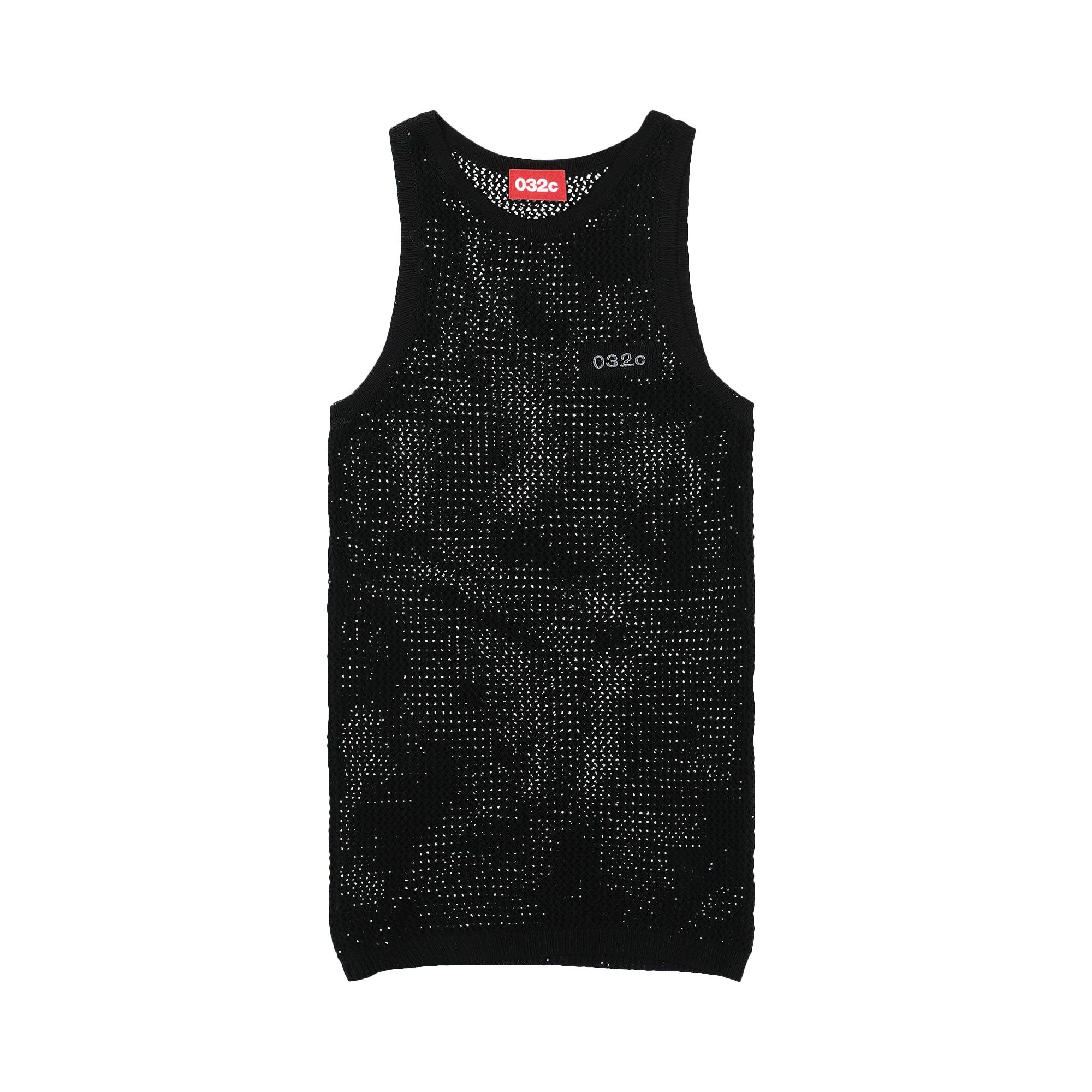 Pre-owned 032c Lace Knit Tank Top 'black' | Men's Size L