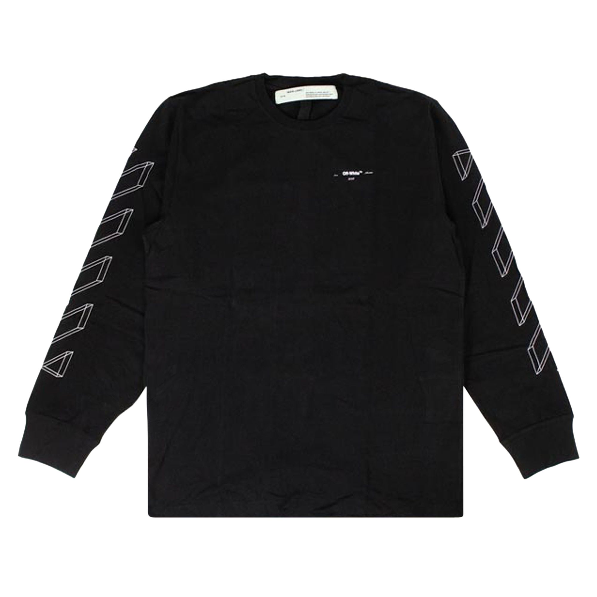 Off-White 3D Line Long-Sleeve T-Shirt 'Black' | Men's Size XS
