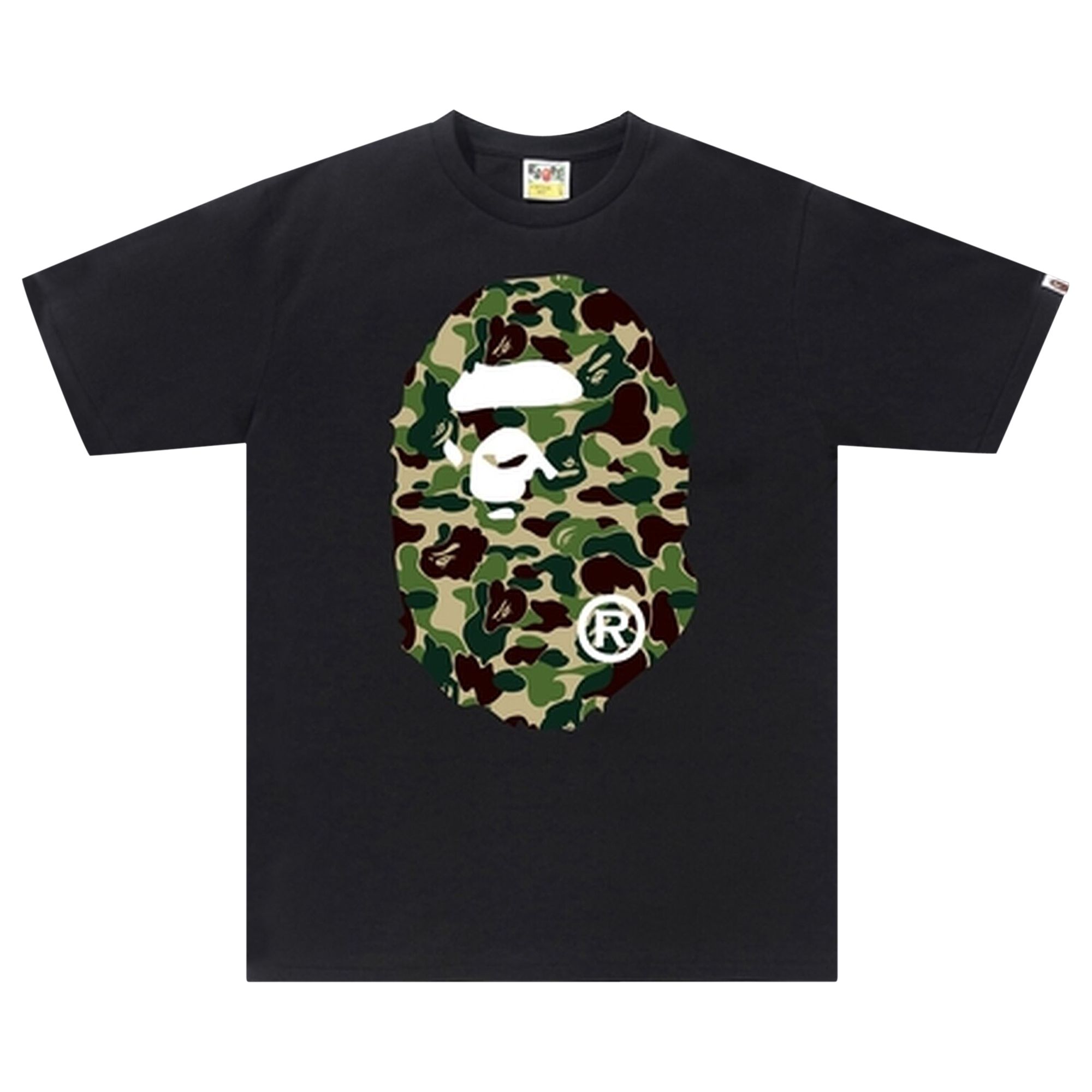 BAPE ABC Camo Big Ape Head Tee 'Black/Green' | Men's Size M