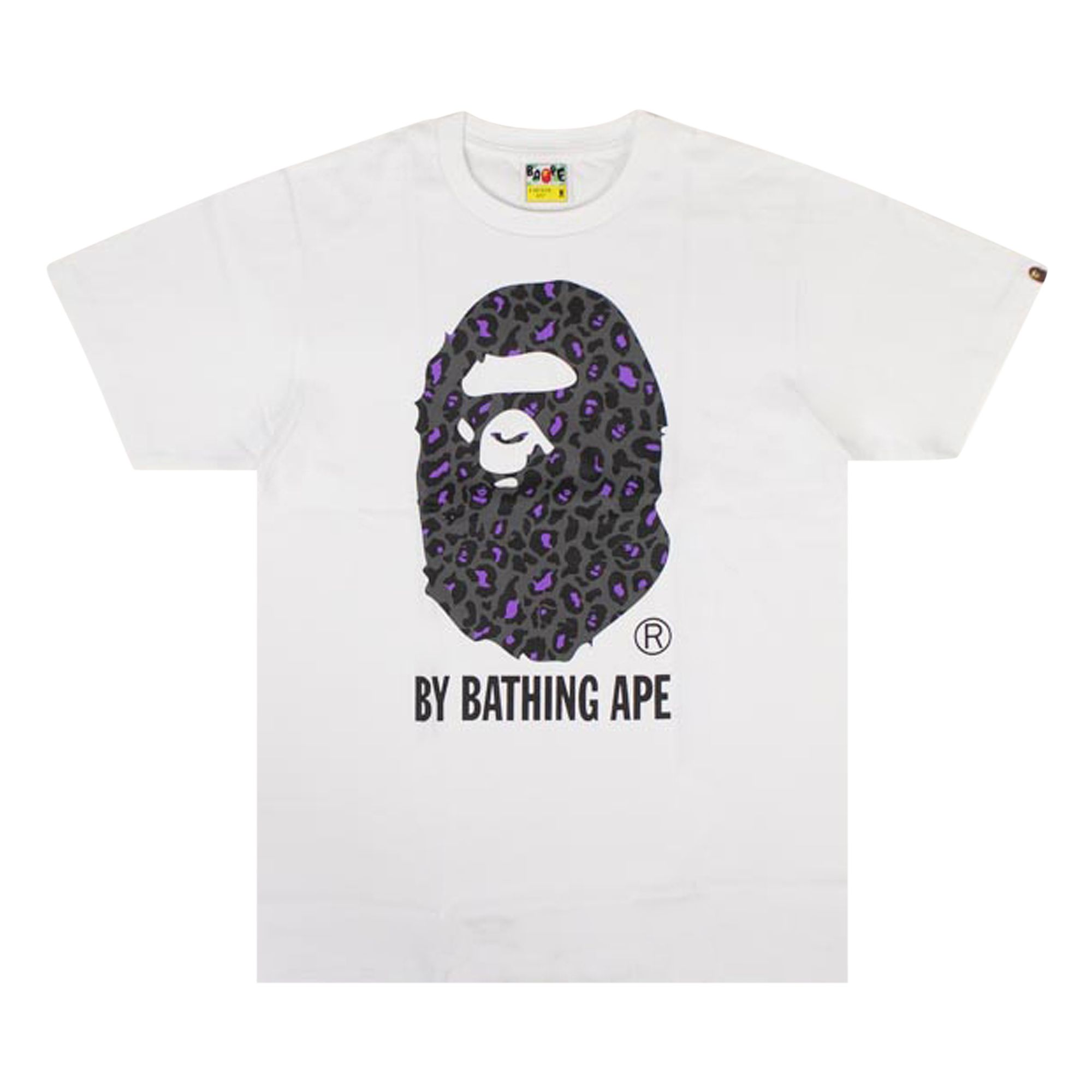 Pre-owned Bape Leopard Big Ape Head Tee 'white/black' | Men's Size Xl
