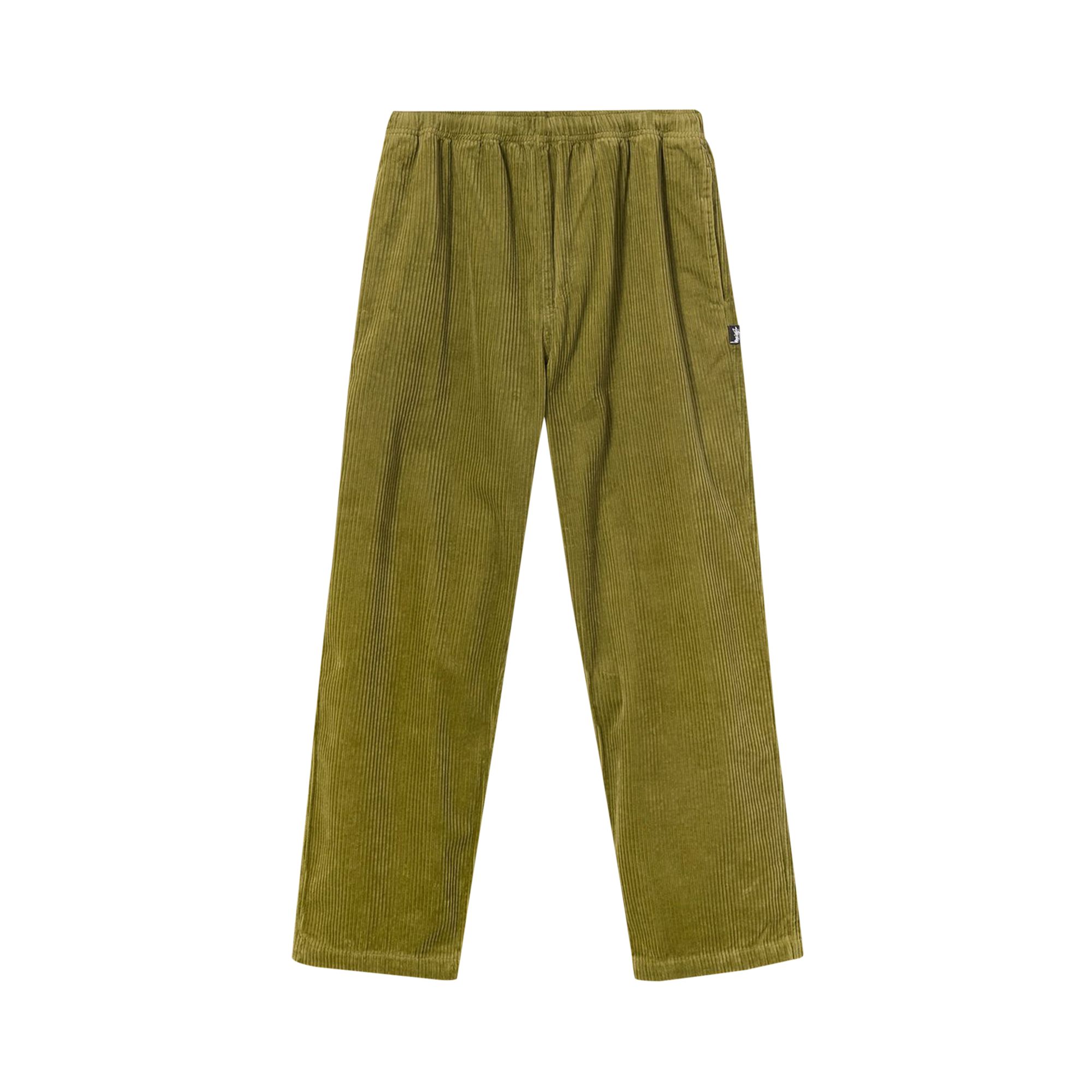 Pre-owned Stussy Wide Wale Beach Pant 'green' | Men's Size M