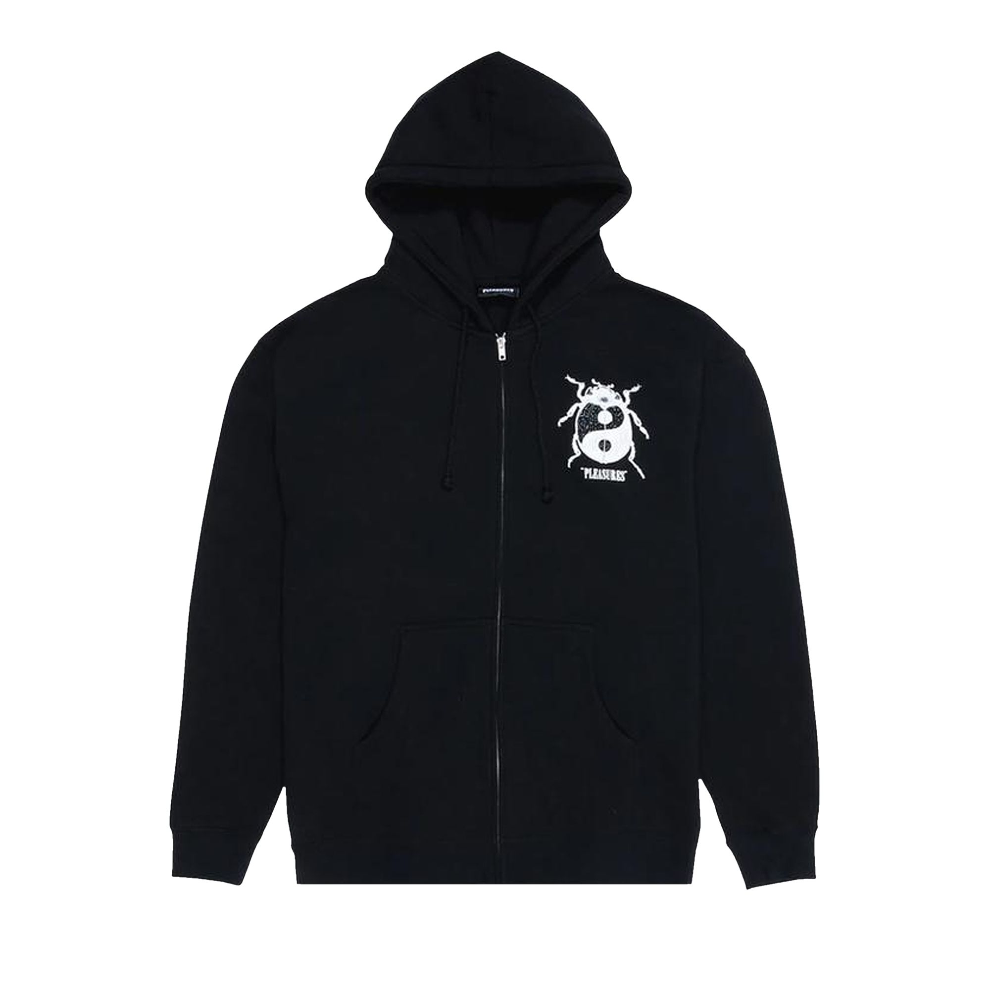 Pre-owned Pleasures Bug Zip Up Hoodie 'black' | Men's Size S