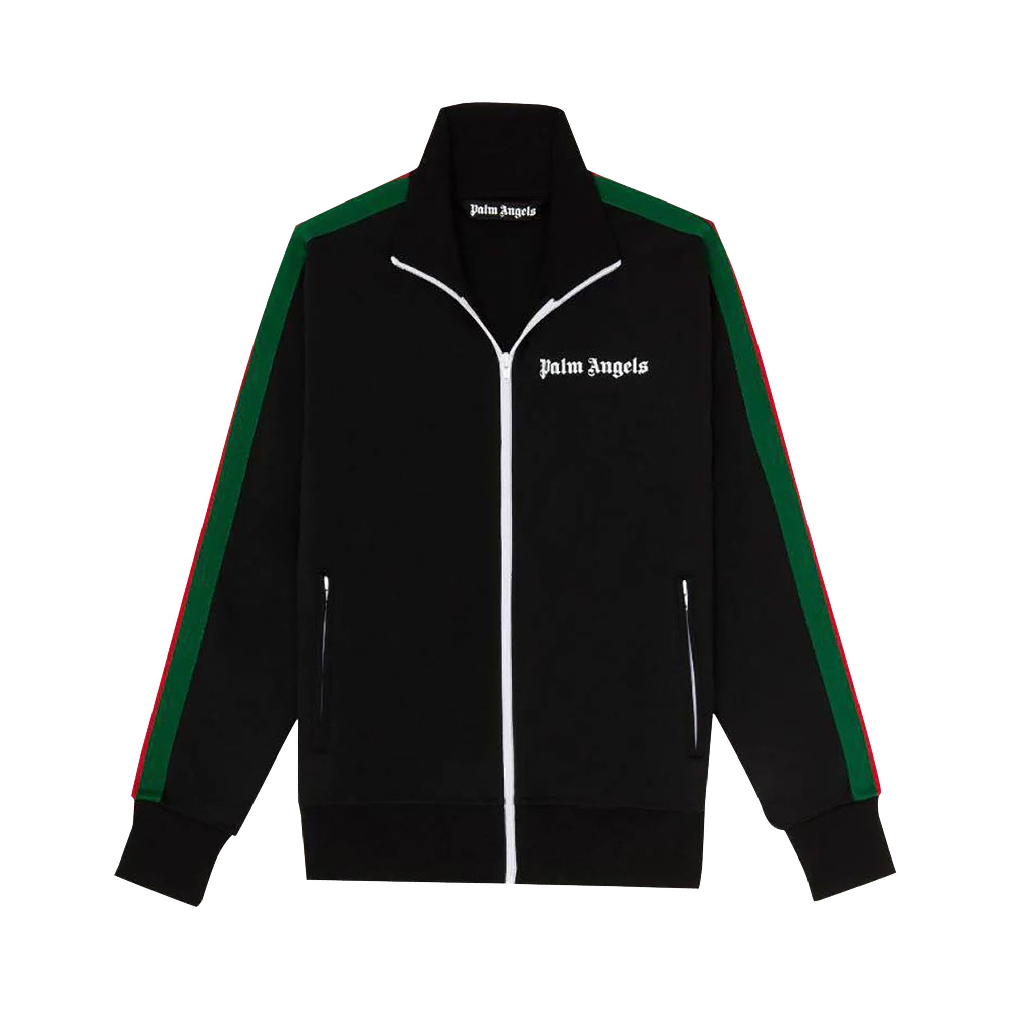 Palm Angels College Track Jacket 'Black/Green' | Men's Size S