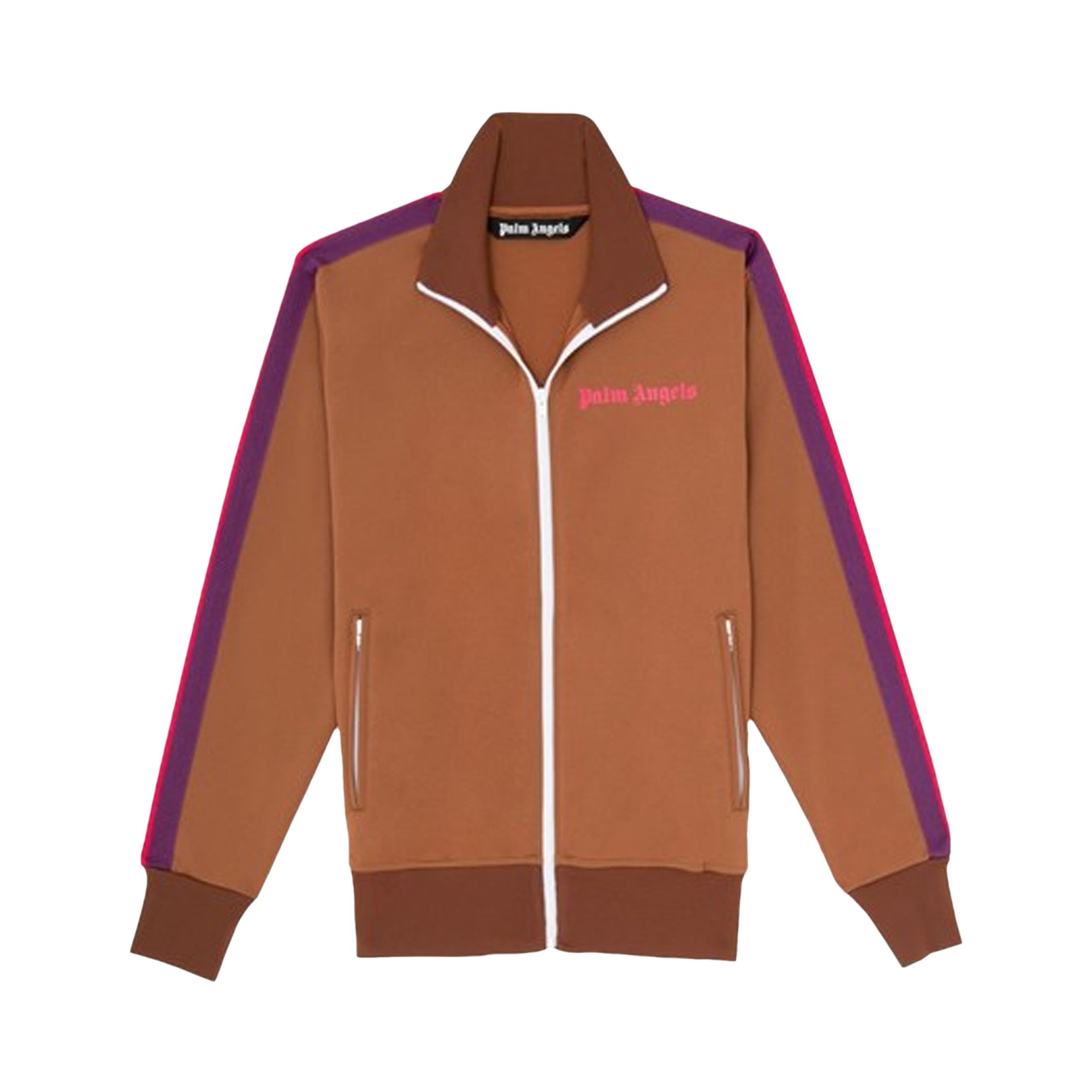 Palm Angels College Track Jacket 'Brown/Magenta' | Men's Size S