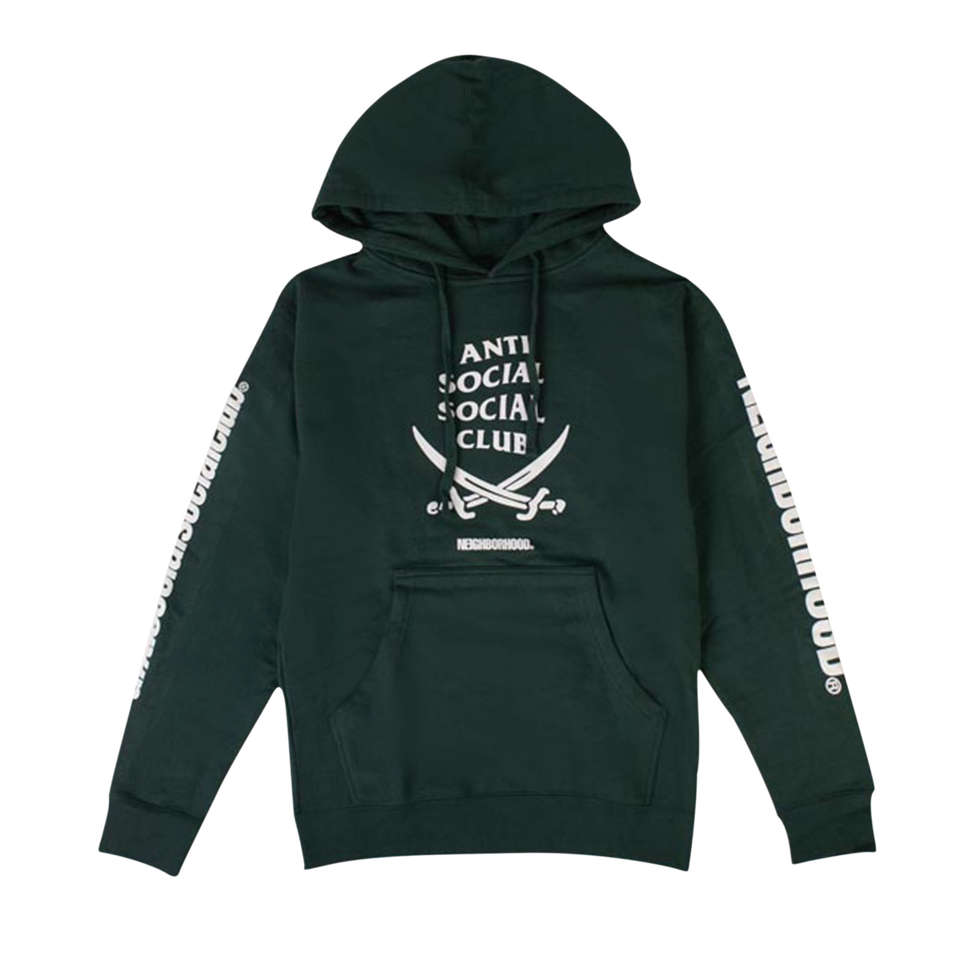Anti Social Social Club x Neighborhood 6IX Hooded Sweatshirt 'Green' | Men's Size L