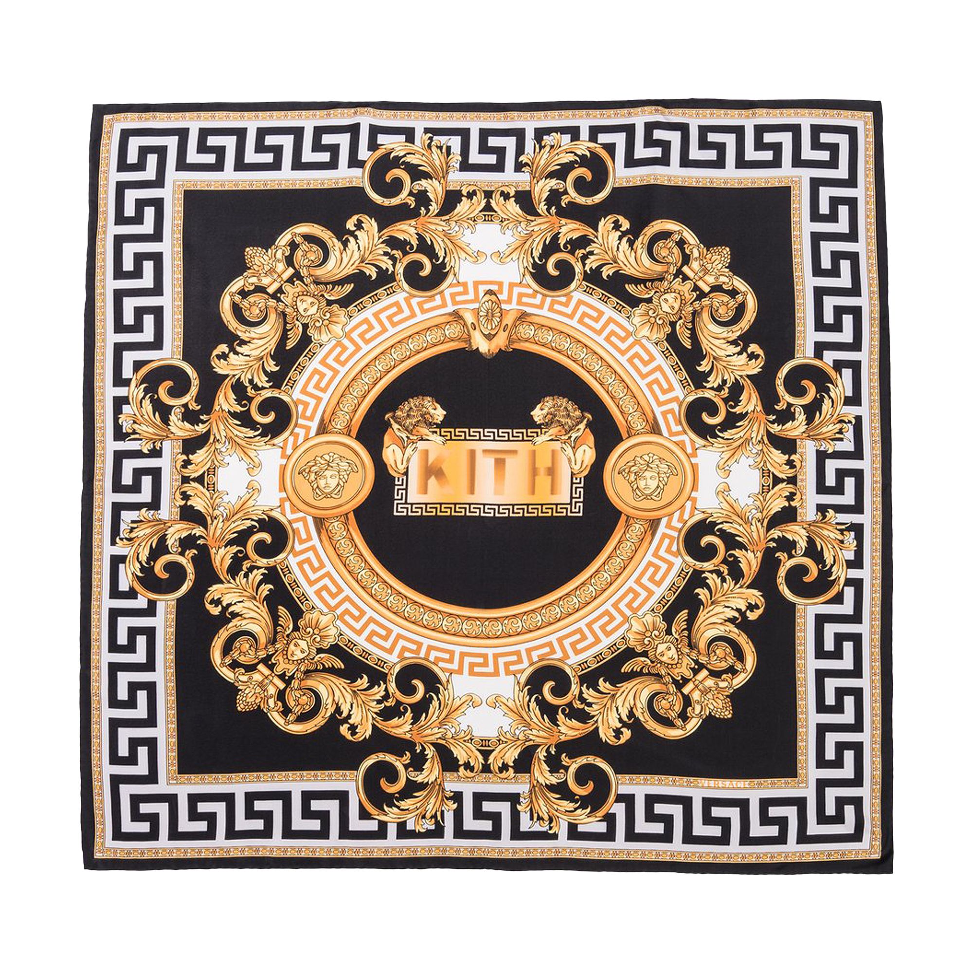 Kith x Versace Silk Scarf 'Black/Gold' | Men's Size Onesize