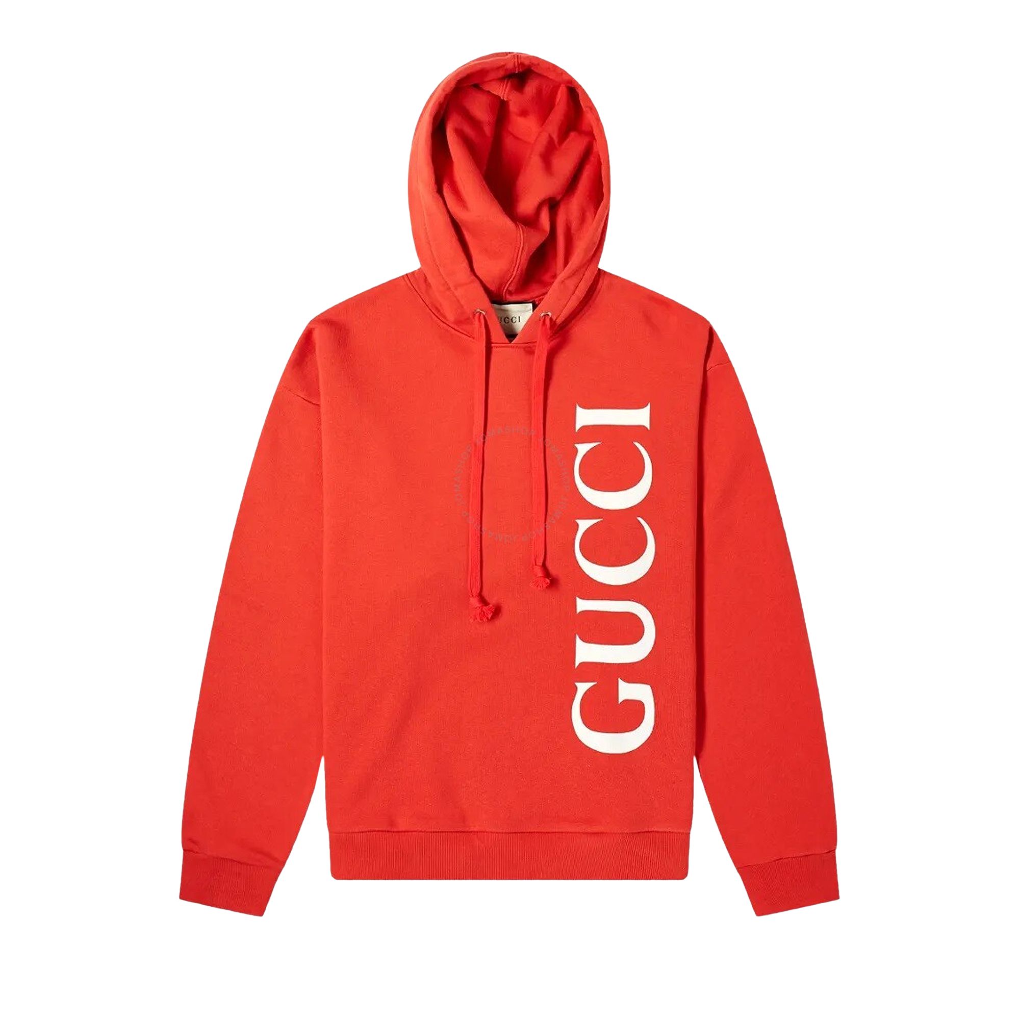 Pre-owned Gucci Large Logo Popover Hooded Sweatshirt 'brick/white' | Red | Men's Size L