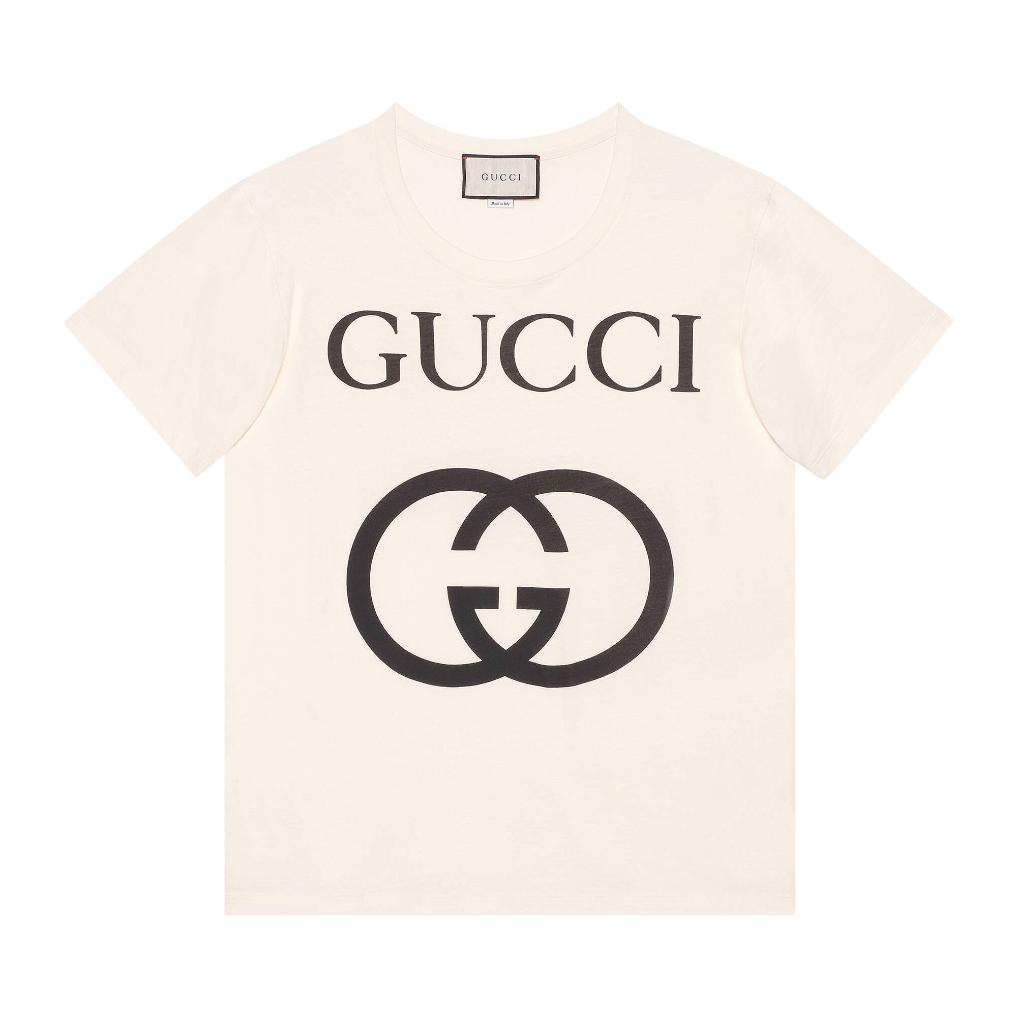 Pre-owned Gucci Oversize T-shirt With Interlocking G 'off White' | Men's Size L