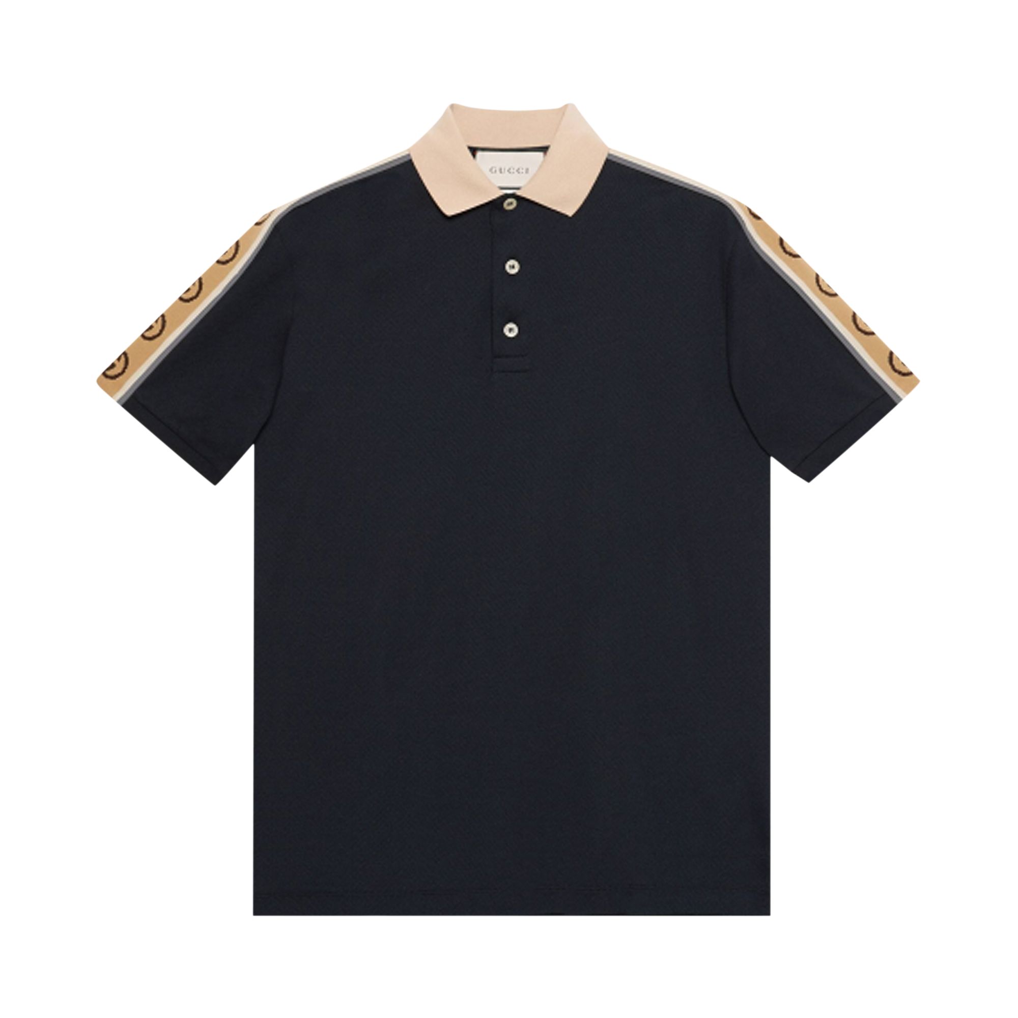 Pre-owned Gucci Polo With Stripe 'black' | Men's Size S
