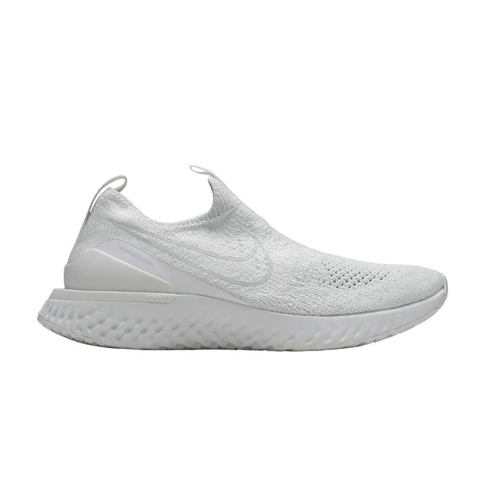 Nike epic phantom react flyknit all white cheap