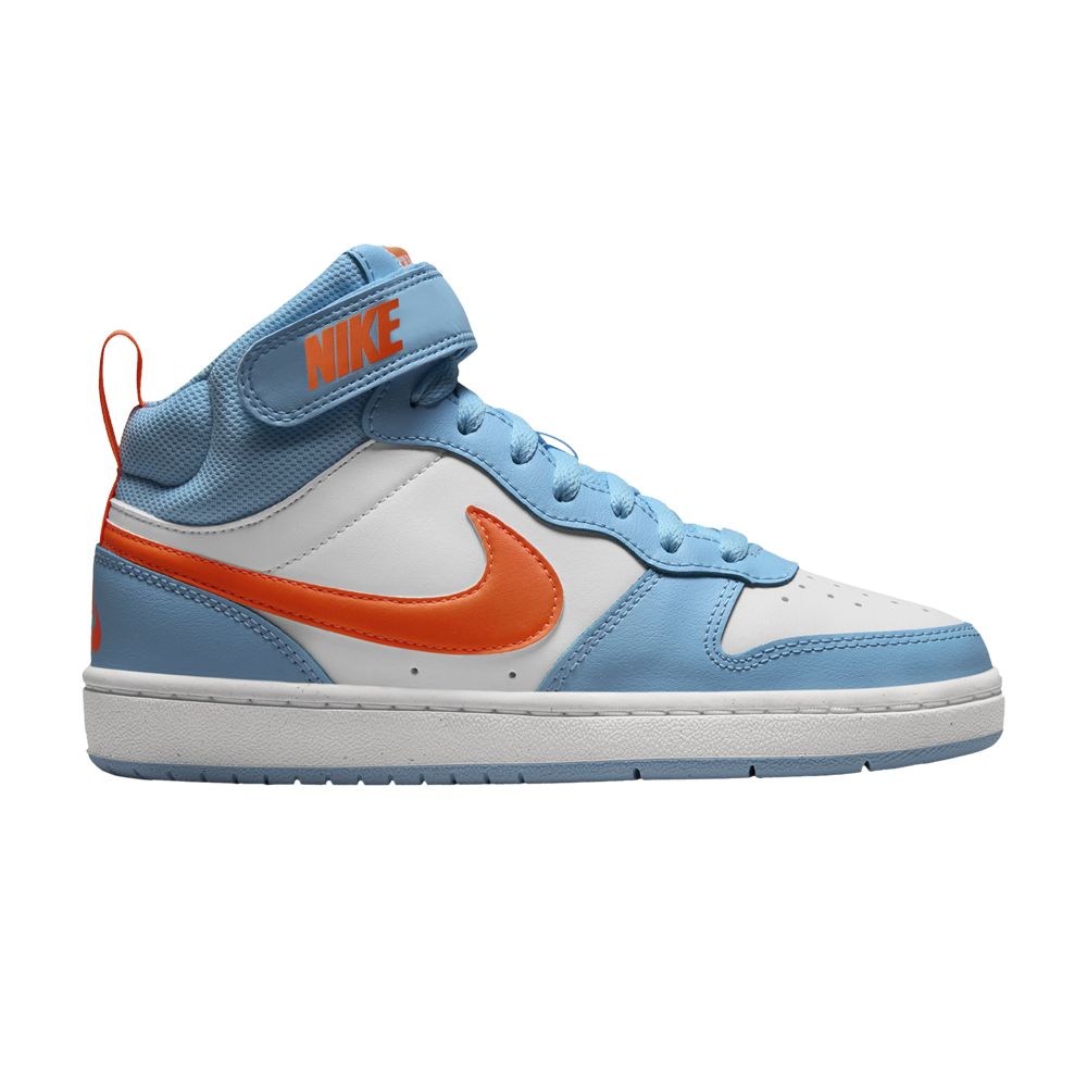 Pre-owned Nike Court Borough Mid 2 Gs 'aquarius Blue Total Orange' | Kid's Size 3.5