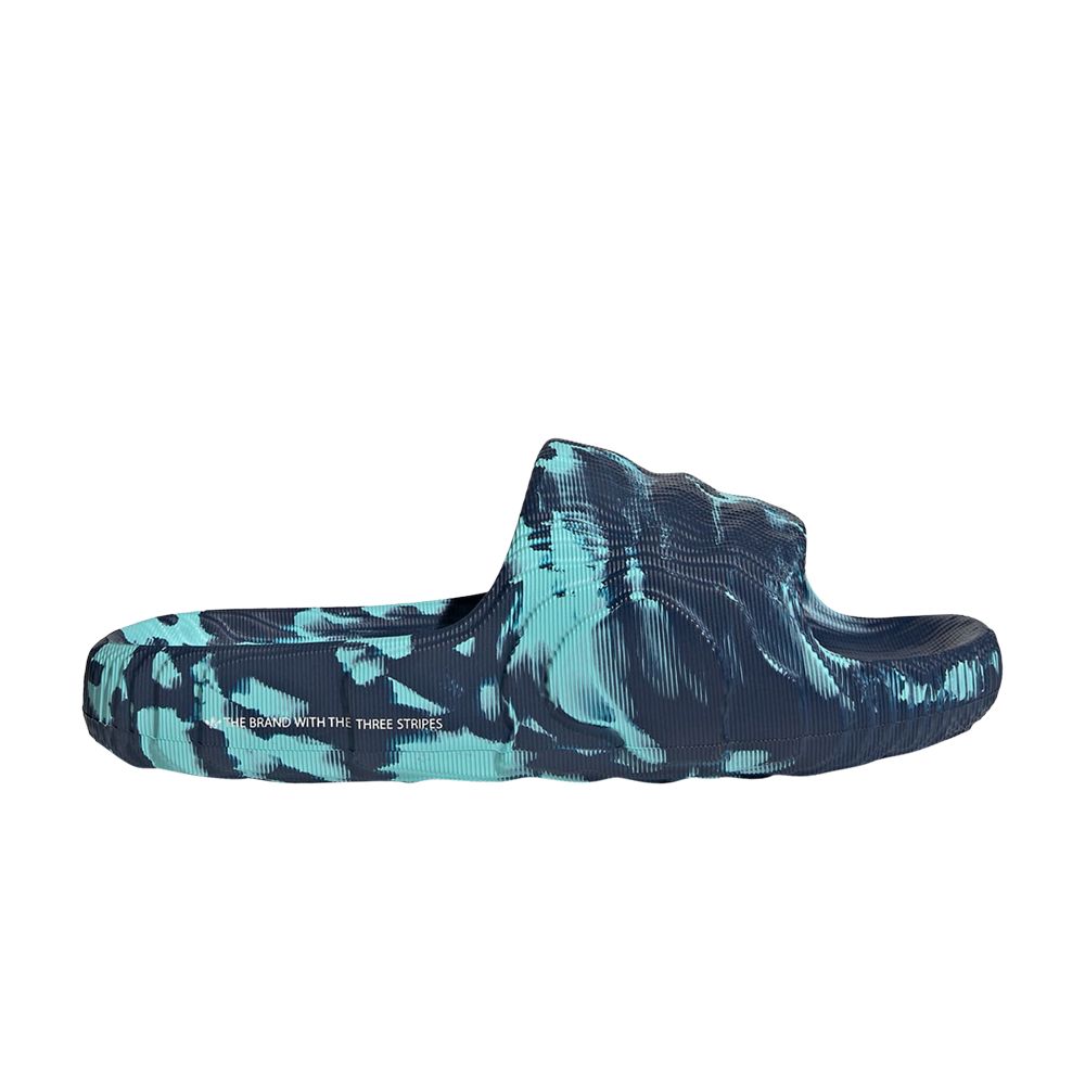 Pre-owned Adidas Originals Wmns Adilette 22 Slide 'night Indigo Easy Mint' In Blue