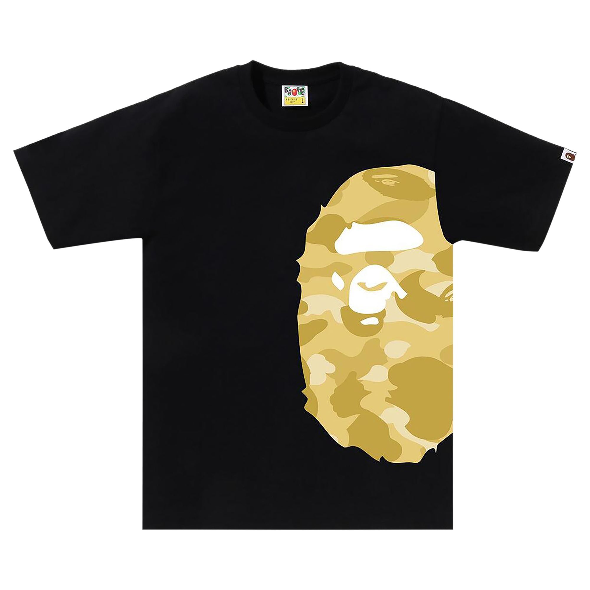 Click to view more detailed imagery on our partner's website Pre-owned Bape Color Camo Side Big Ape Head Tee 'black/yellow'