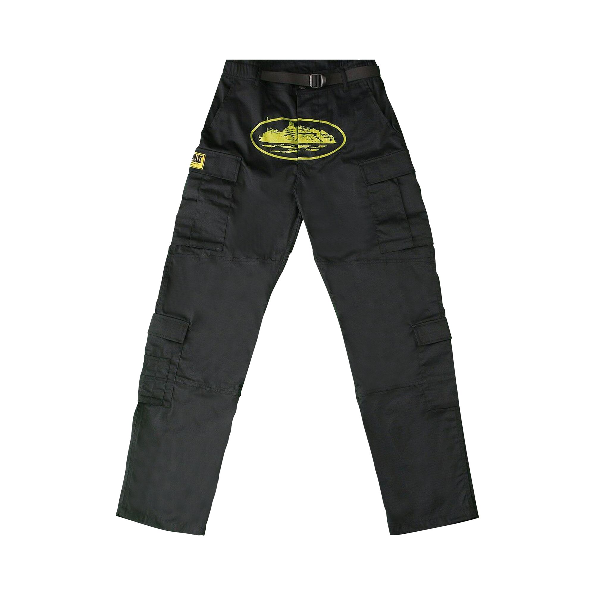 Corteiz Yella Guerillaz Cargos 'Black/Yellow' | Men's Size XL