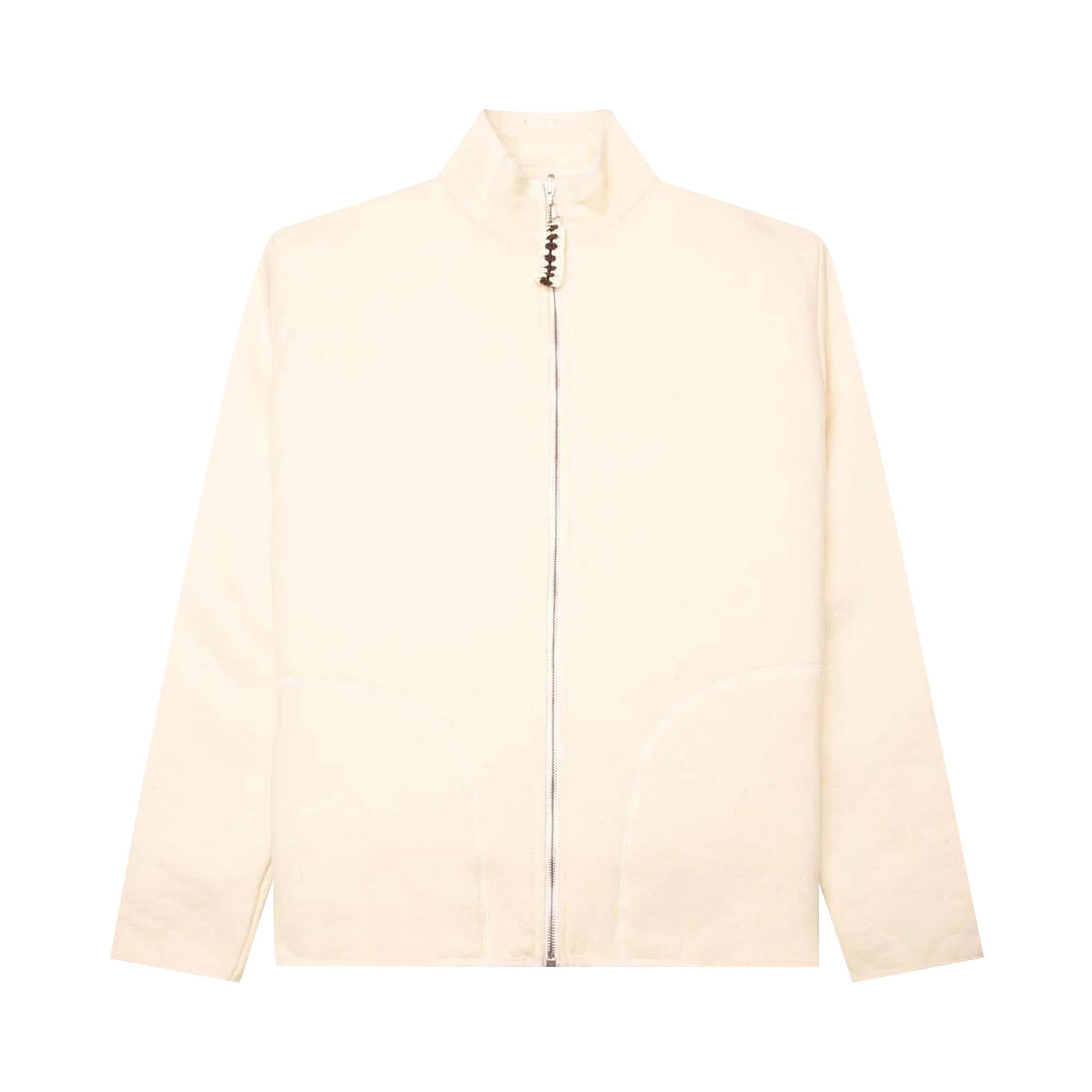 Pre-owned Jil Sander Zip Up Teddy Jacket 'white' | Men's Size S