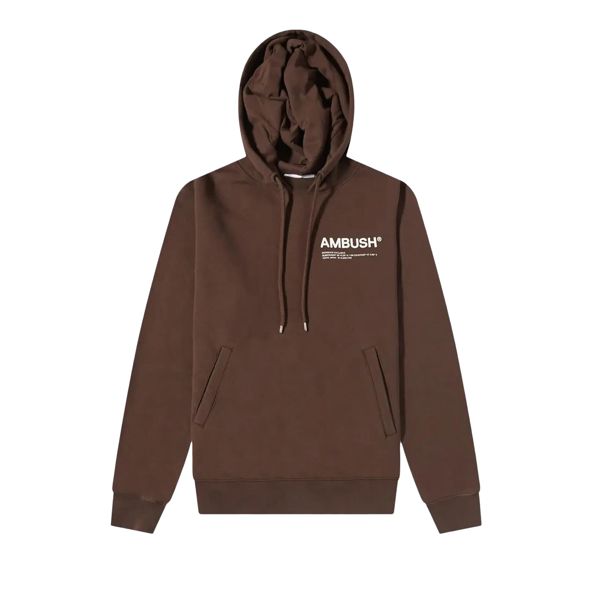 Pre-owned Ambush Workshop Hoodie 'chocolate' | Brown | Men's Size M