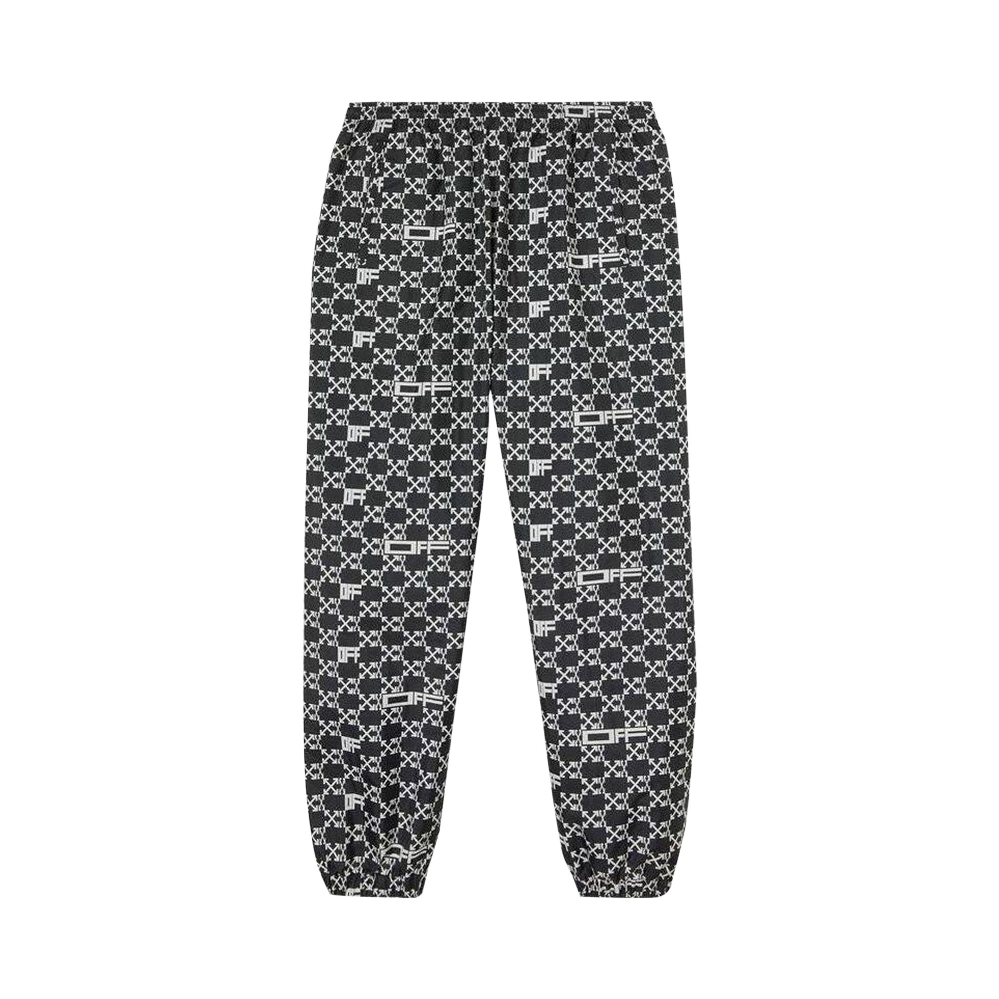 Off-White All Over Arrows Monogram Track Pants 'Black/White' | Men's Size L