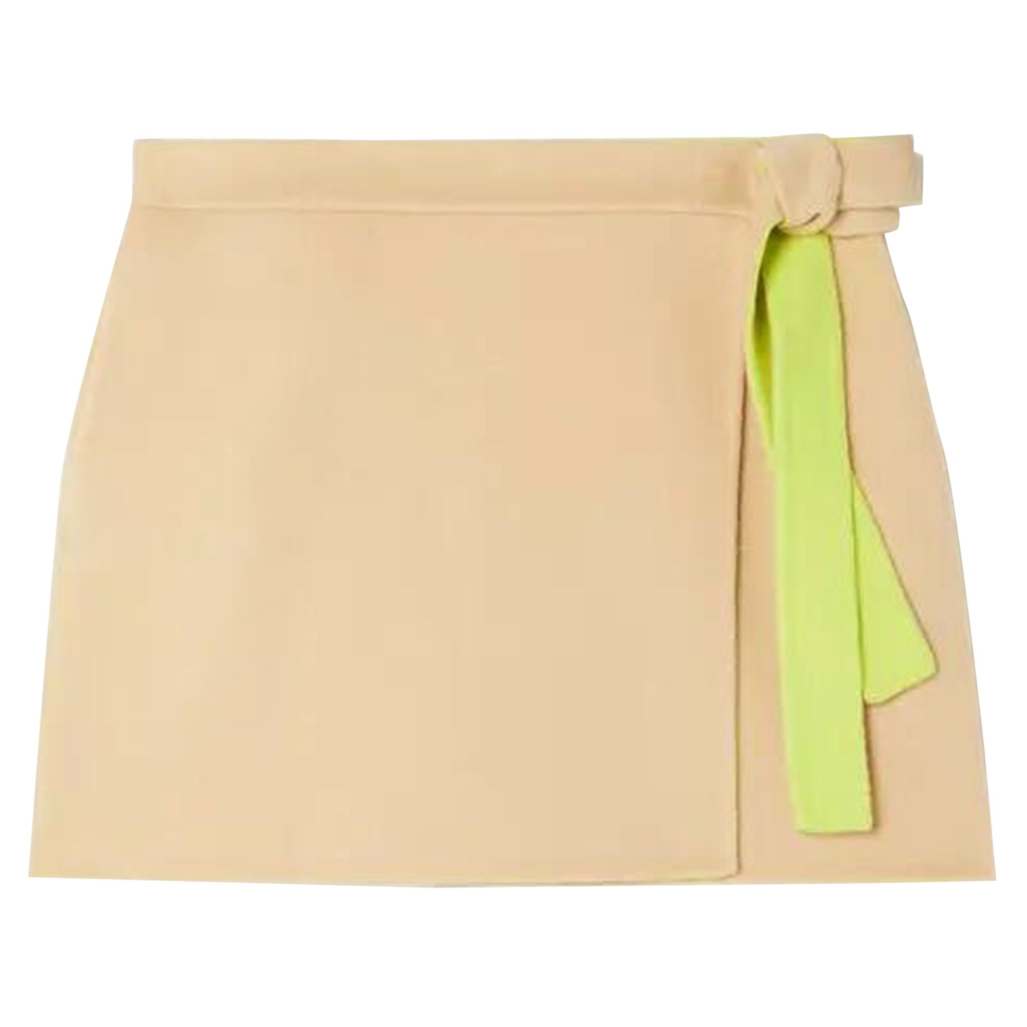 Off-White Side Tie Fastening Mini Skirt 'Camel/Yellow' | Tan | Women's Size 42