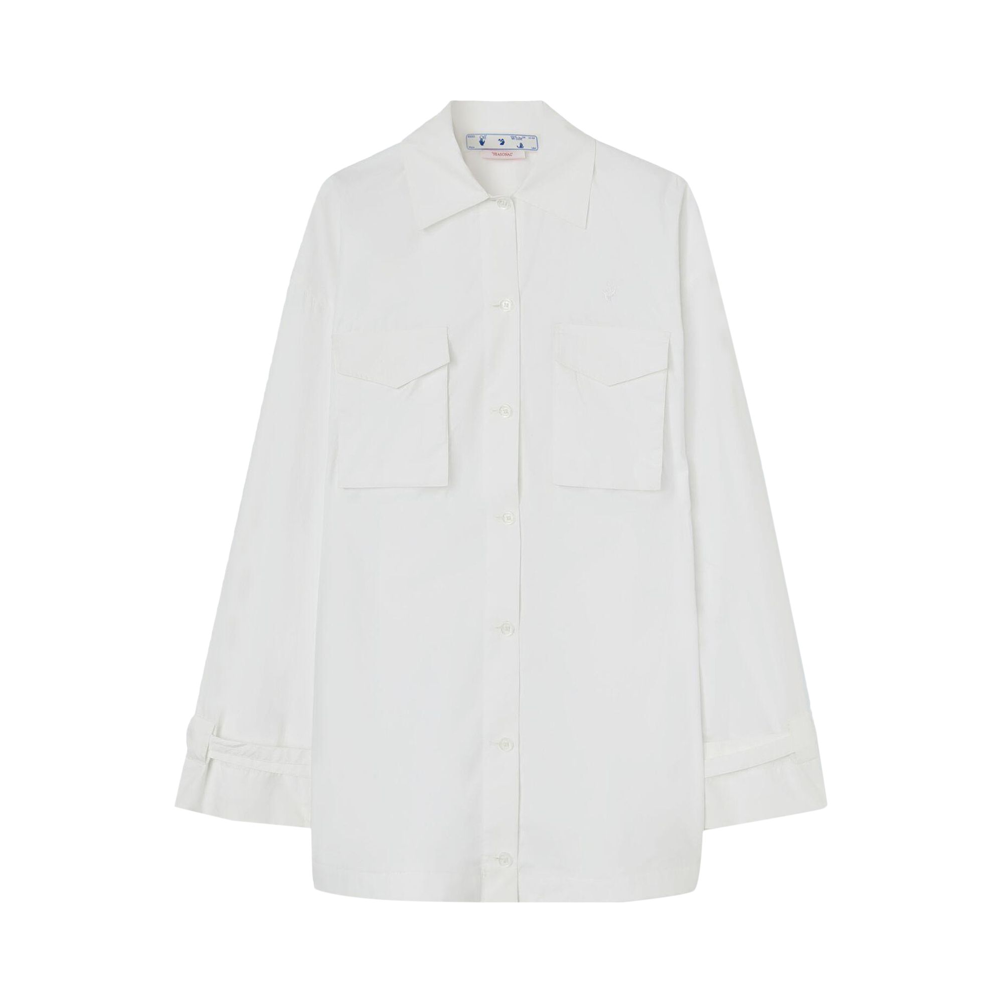 Pre-owned Off-white Poplin Cargo Shirt Dress 'black' | Women's Size 38