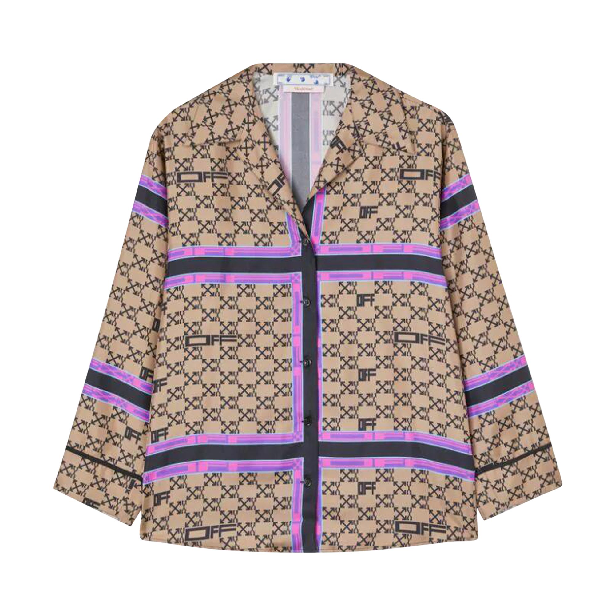 Off-White Monogram Pajama Shirt 'Brown' | Women's Size 42