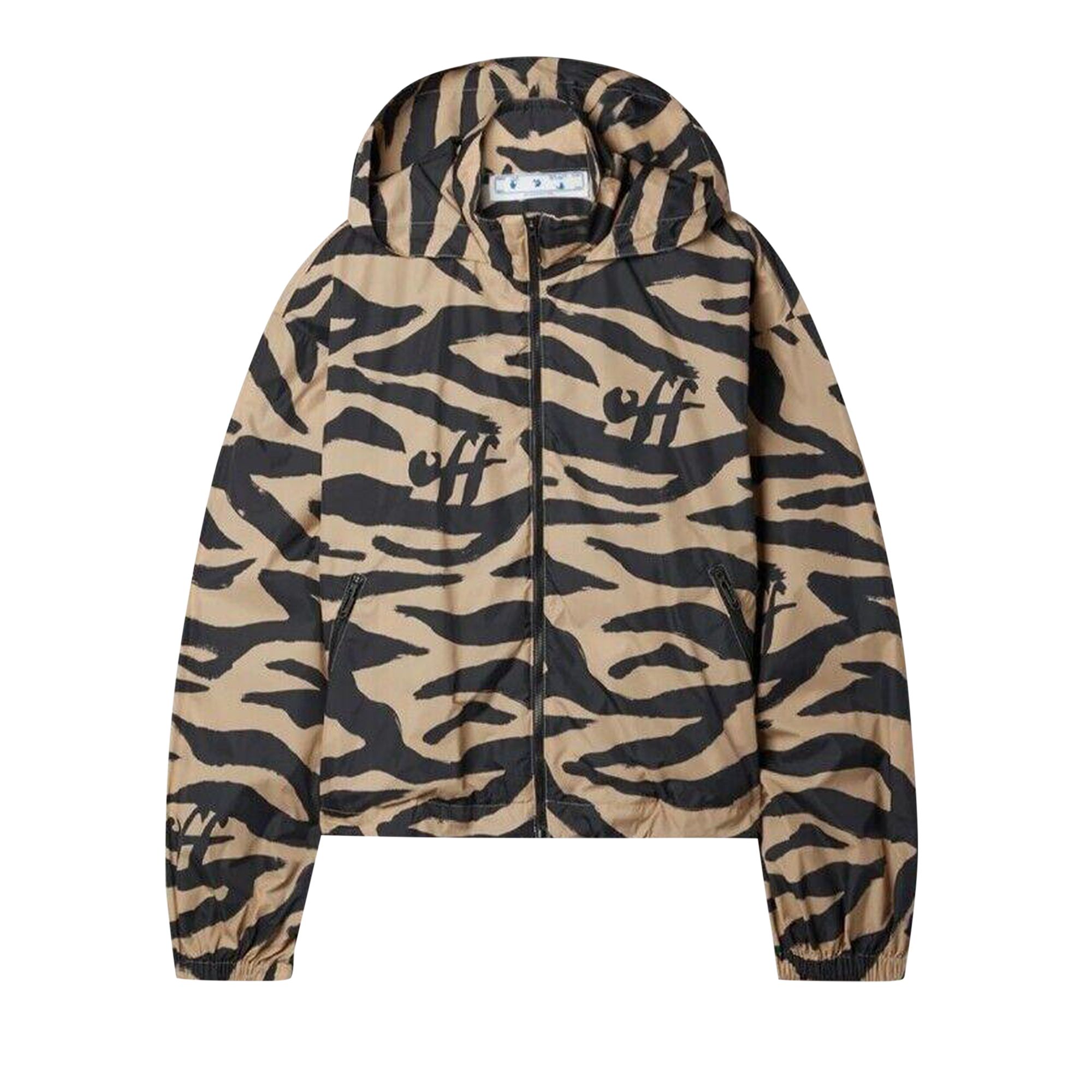 Off-White Athl Zebra Jacket 'Beige/Black' | Multi-Color | Women's Size 38