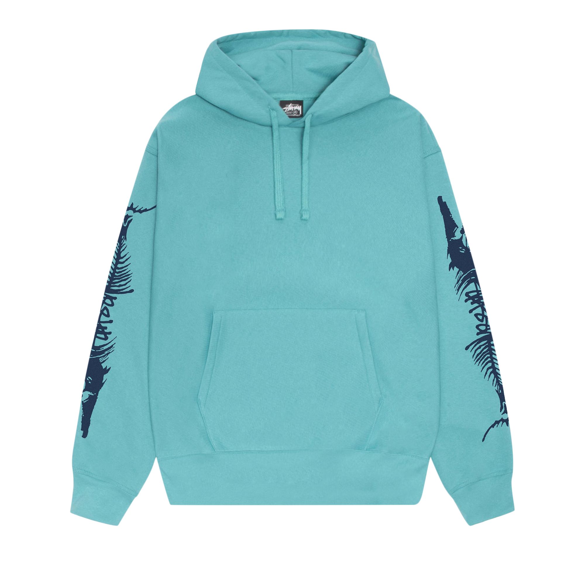 Pre-owned Stussy Barracuda Hoodie 'ocean' | Teal | Men's Size Xl