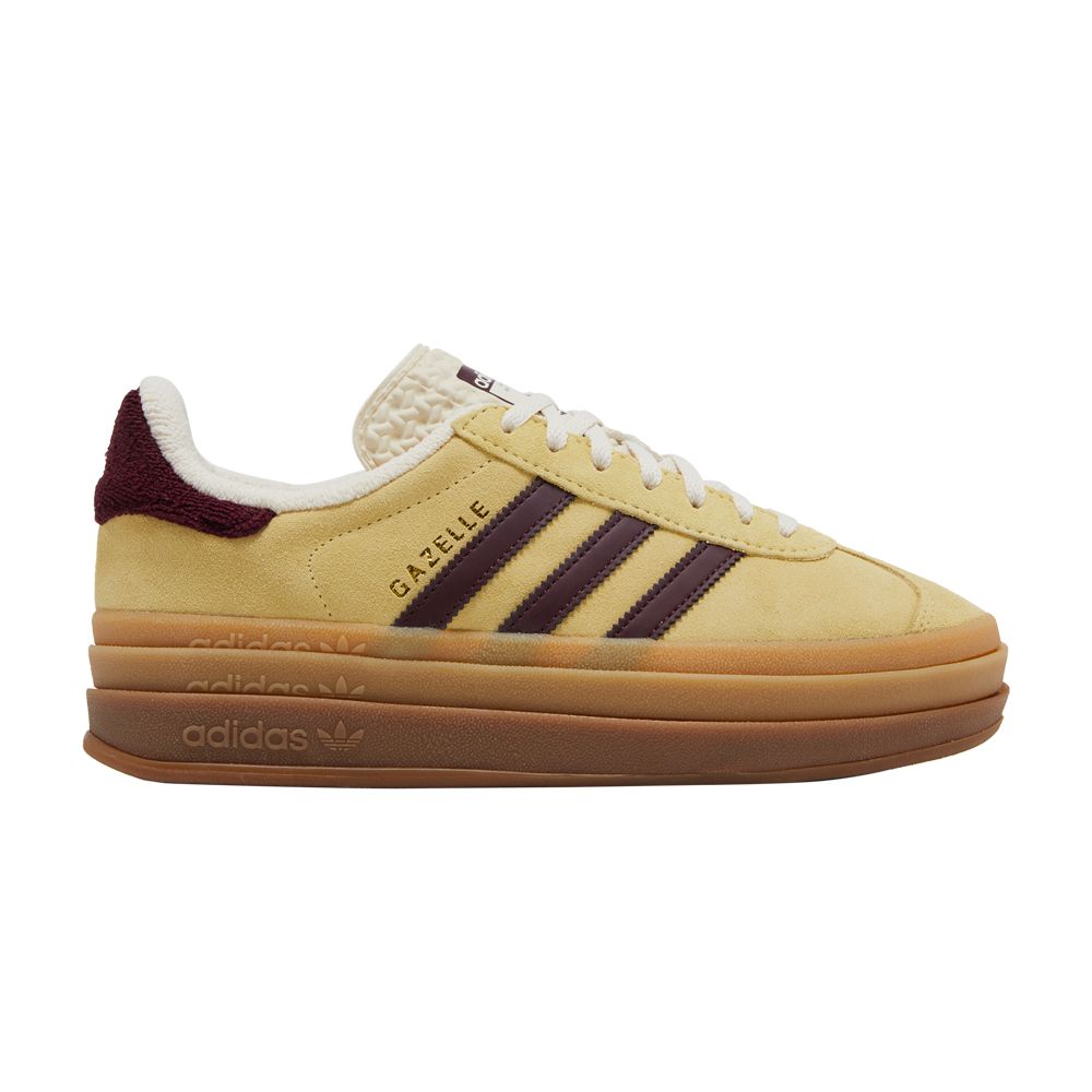 Pre-owned Adidas Originals Wmns Gazelle Bold 'almost Yellow Maroon'