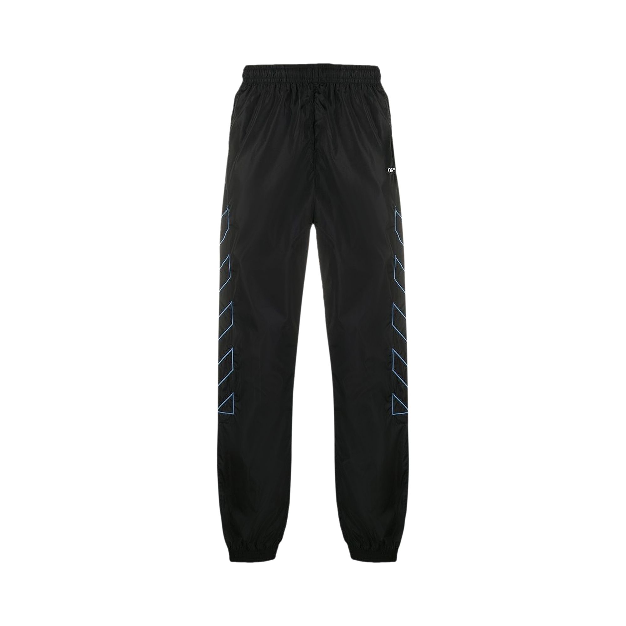 Off-White Diag Nylon Trackpant 'Black/Light Blue' | Men's Size L