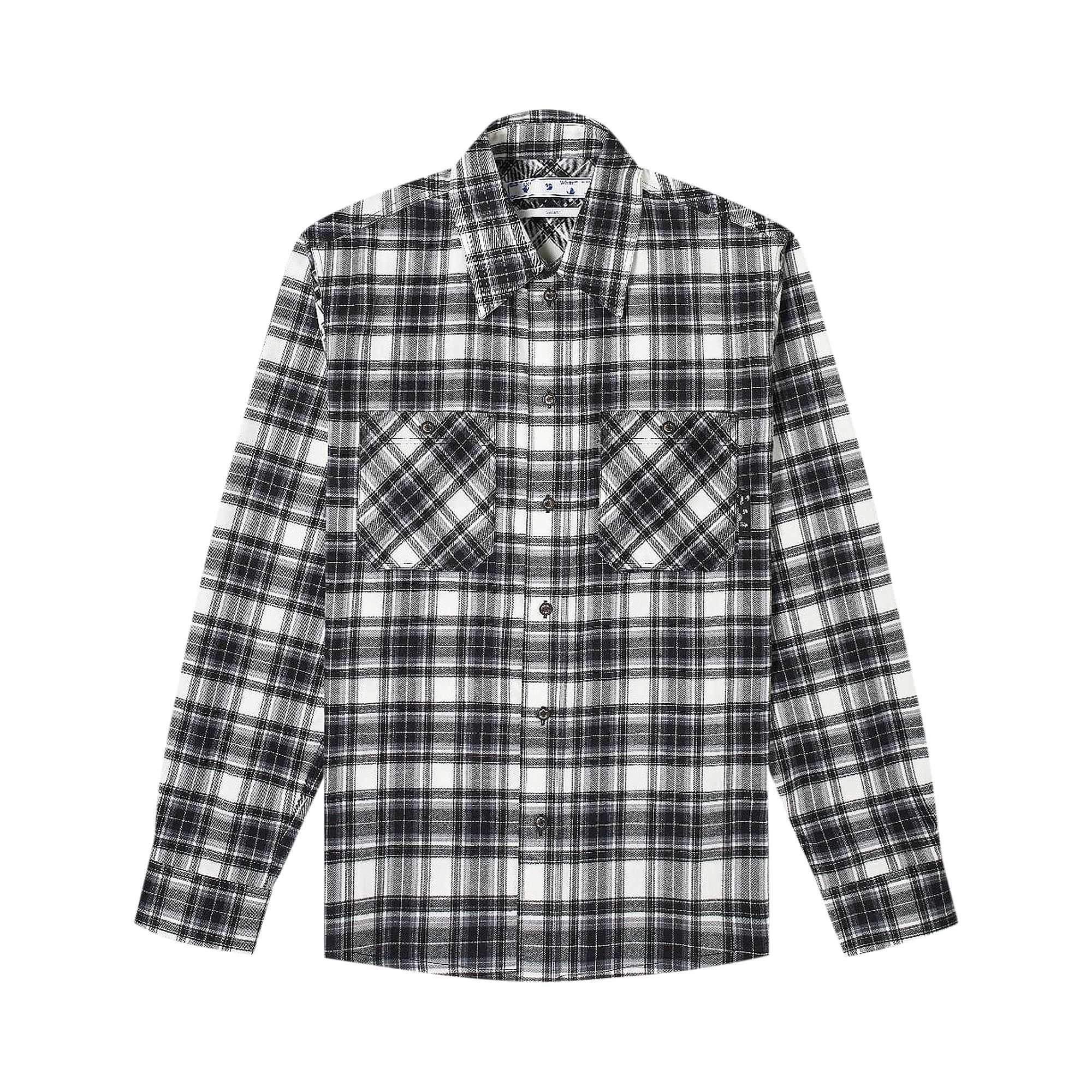 Off-White Check Arrow Flannel Shirt 'Black/White' | Men's Size L
