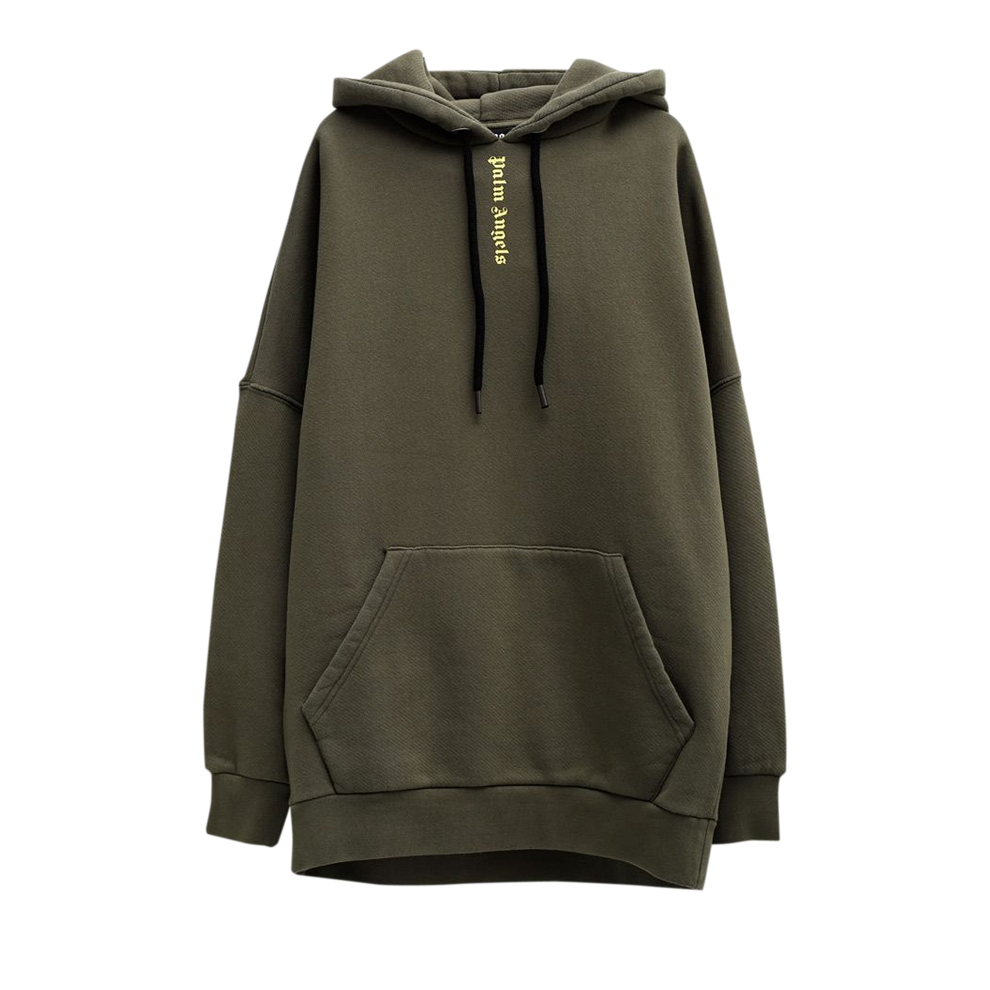 Palm Angels Ns Logo Over Hoodie 'Military/Yellow' | Men's Size XS