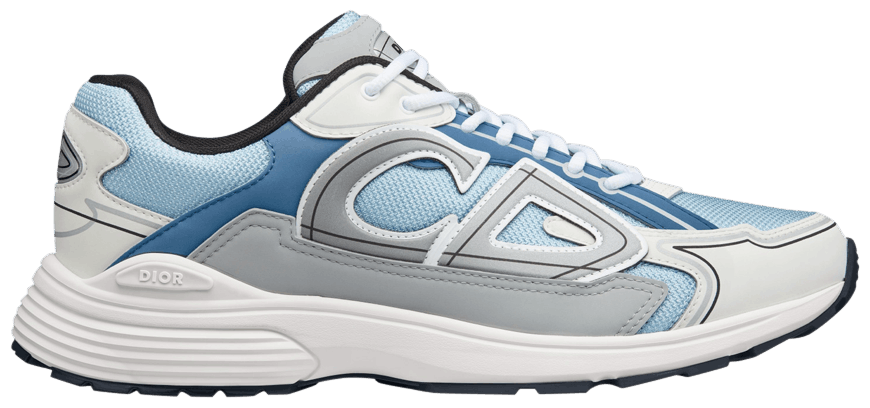 CD B30 Sneaker Blue Grey Mix White Beige Polyester Mesh Fabric And Calfskin