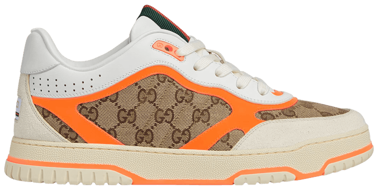 Gucci Re-Web Sneaker 'GG Canvas - Beige Bright Orange'