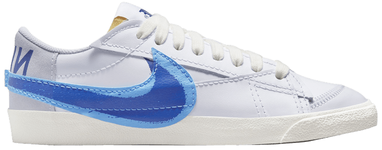 Nike Blazer Low 77 Jumbo Double Swoosh   White University Blue