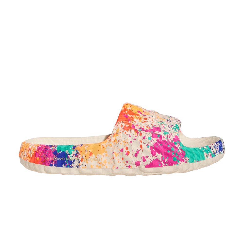 adidas Adilette 22 Slide 'Sand Strata Paint Splatter' | Cream | Men's Size 13