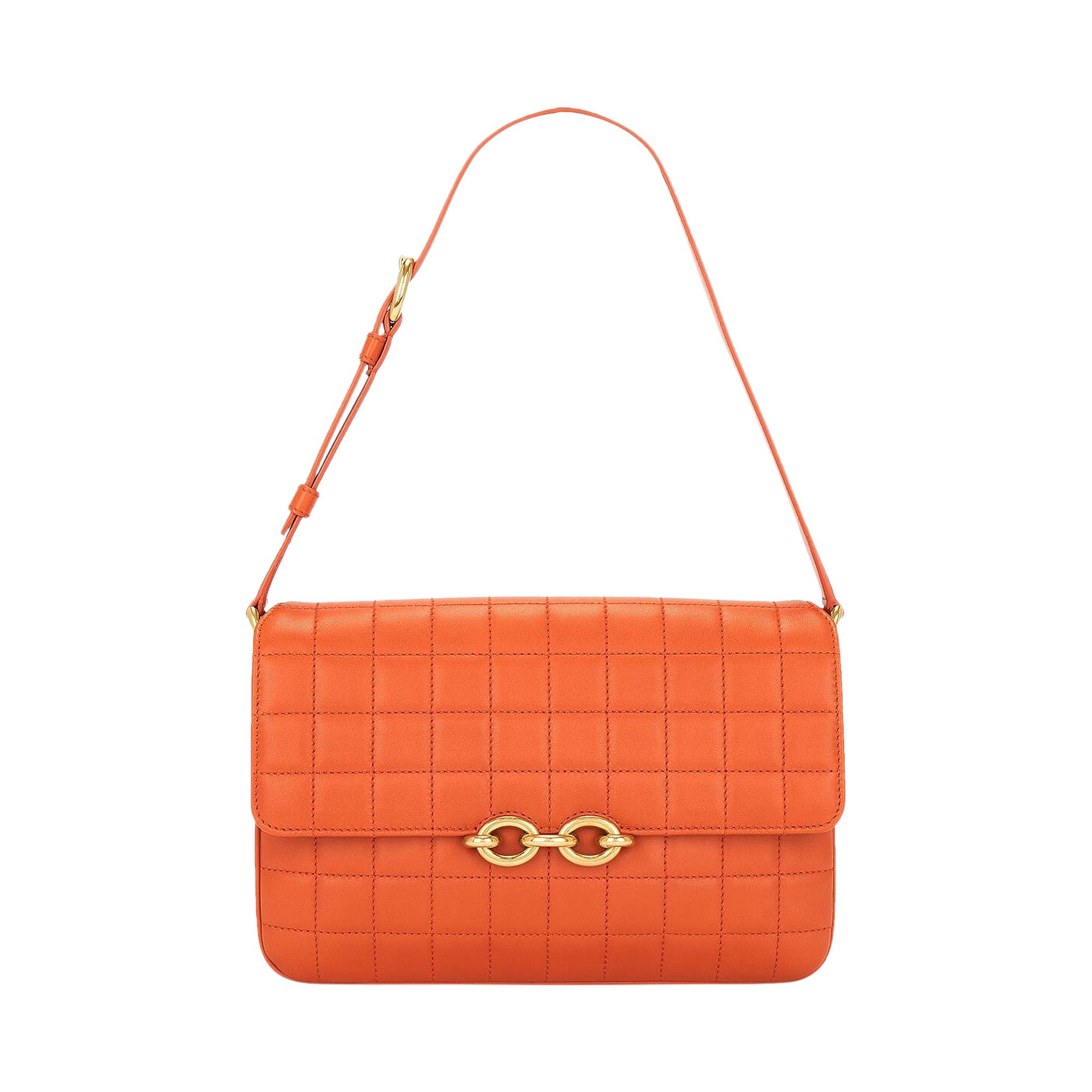 Pre-owned Saint Laurent Le Maillon Satchel Bag 'celosia Orange' | Women's Size Onesize