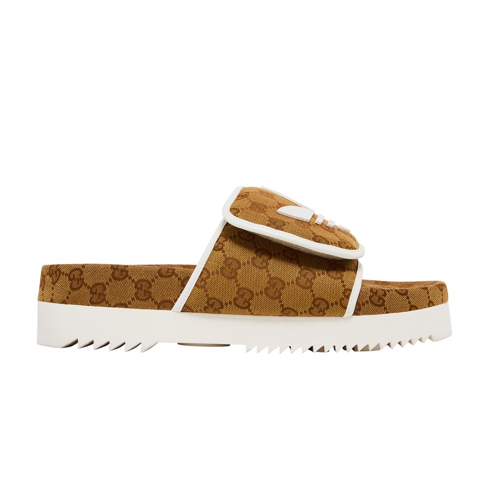 Pre-owned Gucci Adidas X Slide Sandal 'mesa Gg Monogram' In Brown