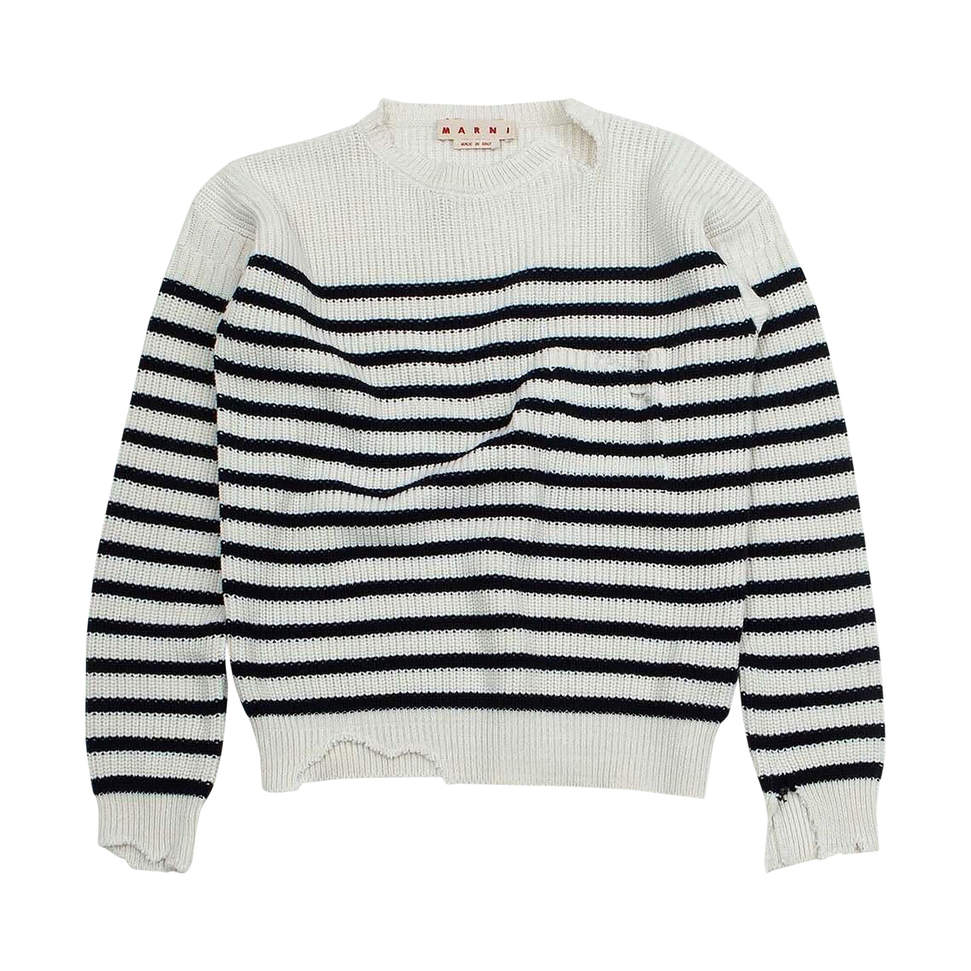 Marni Striped Fisherman Jumper 'Stone White' | Men's Size 48