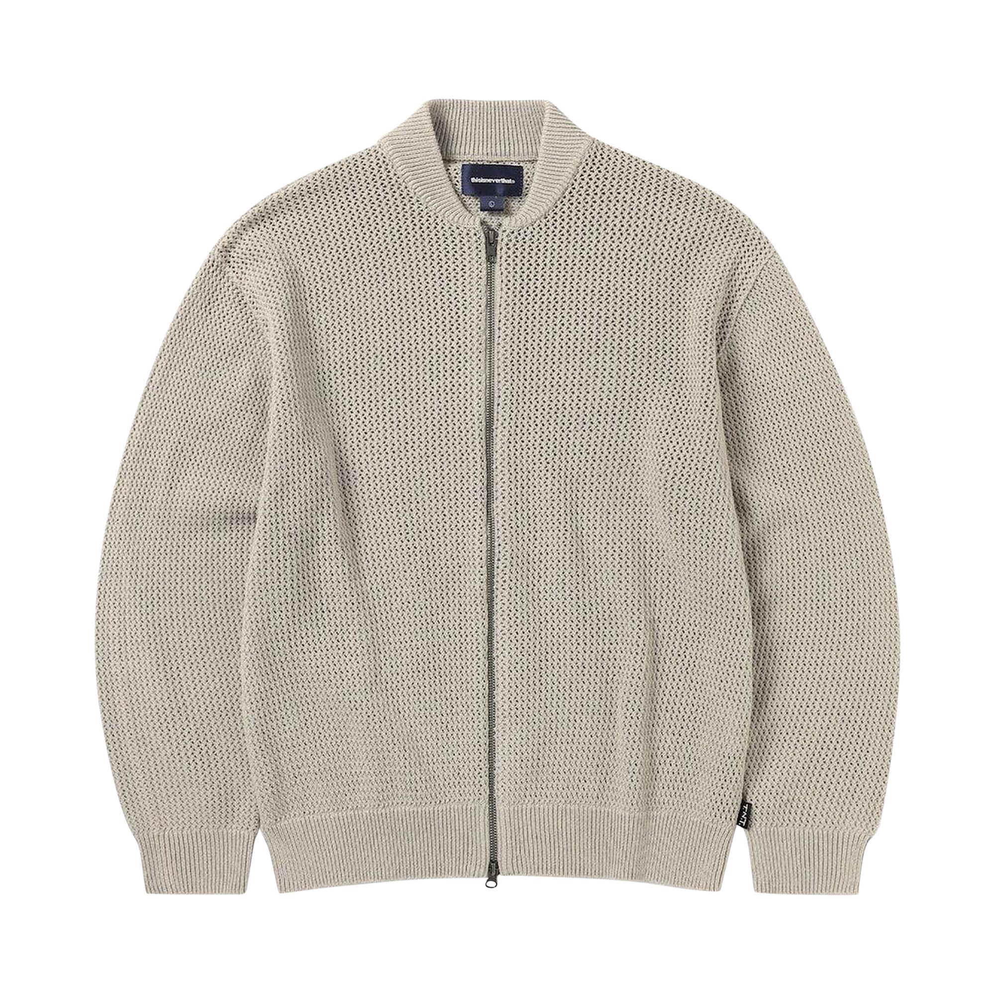 Pre-owned Thisisneverthat Net Knit Jacket 'beige' | Brown | Men's Size L