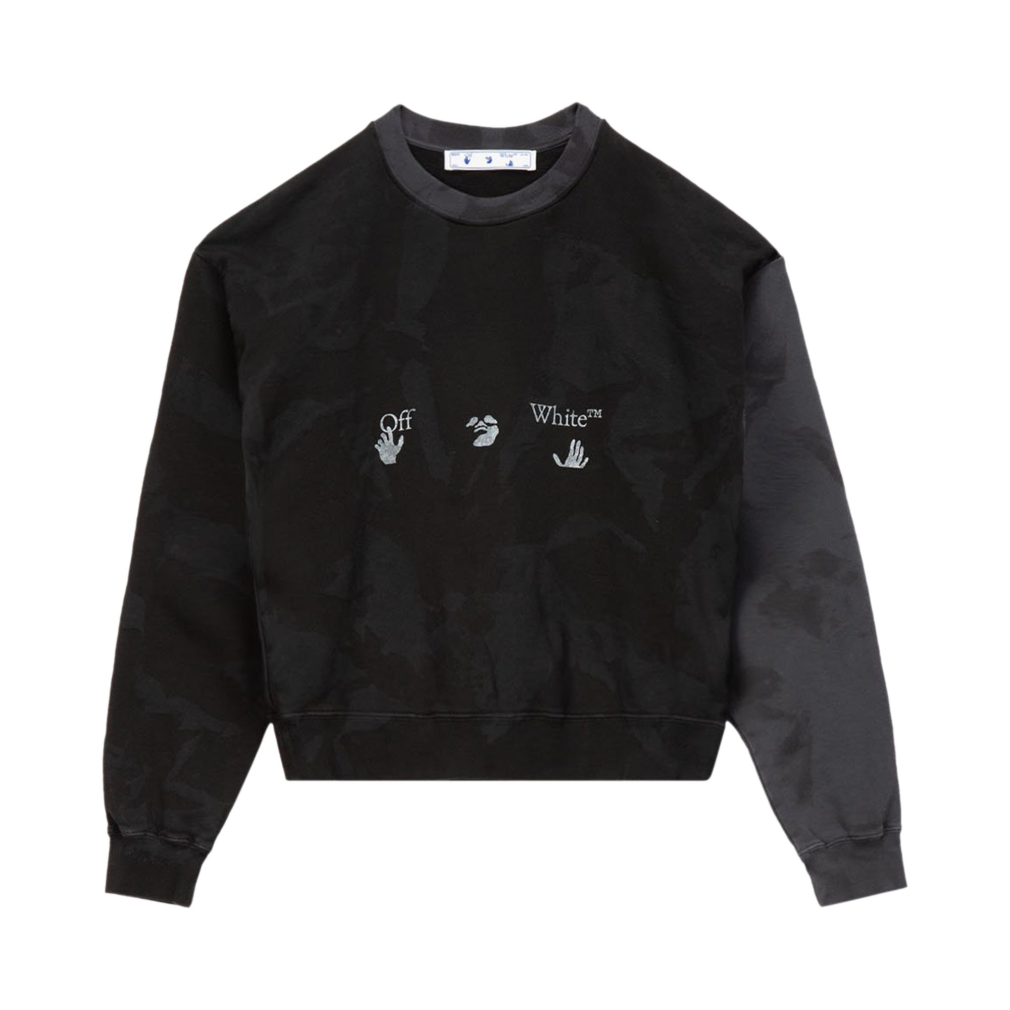 Off-White Tie Dye Over Crew 'Black' | Men's Size S